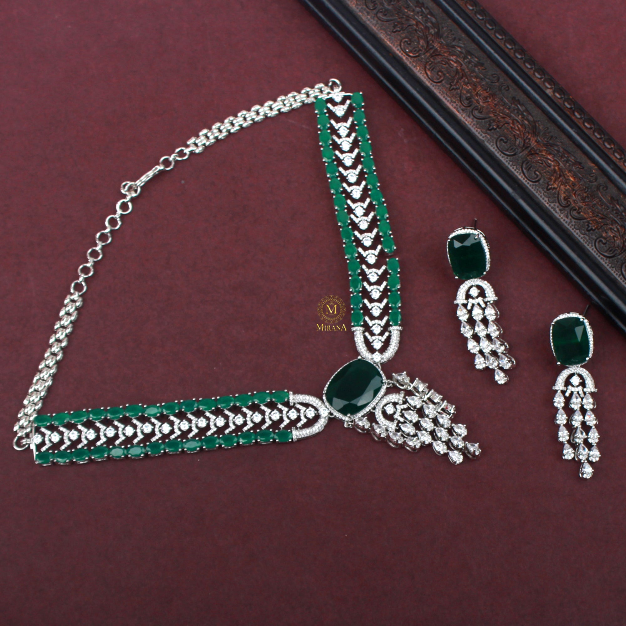 Sarah CZ Designer Necklace Set