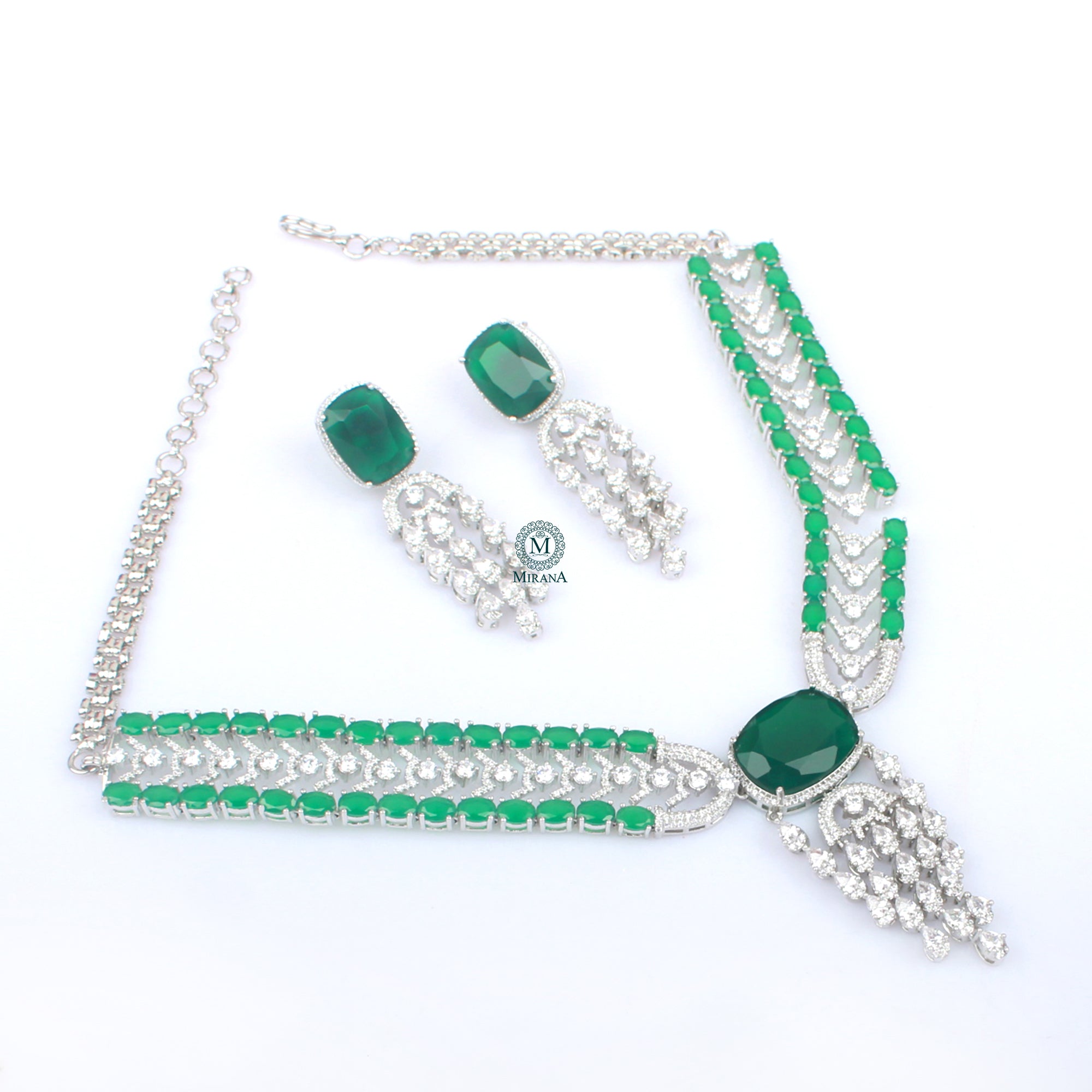 Sarah CZ Designer Necklace Set