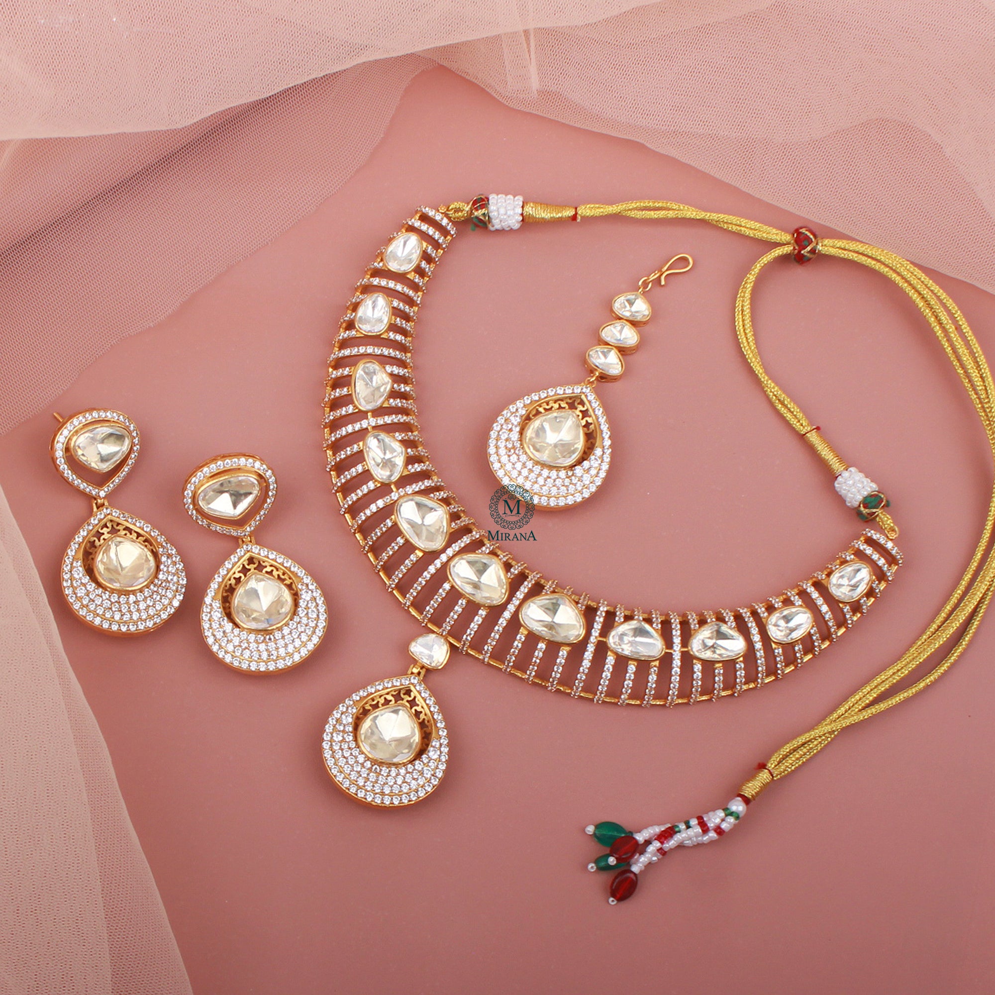 Devangi Moissanite Designer Necklace Set