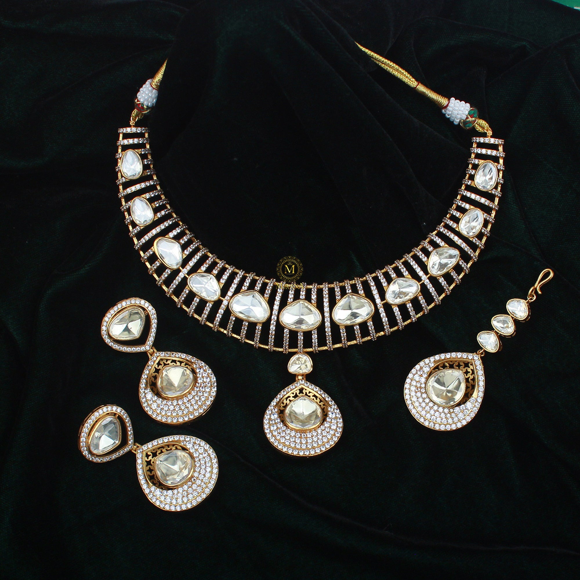 Devangi Moissanite Designer Necklace Set