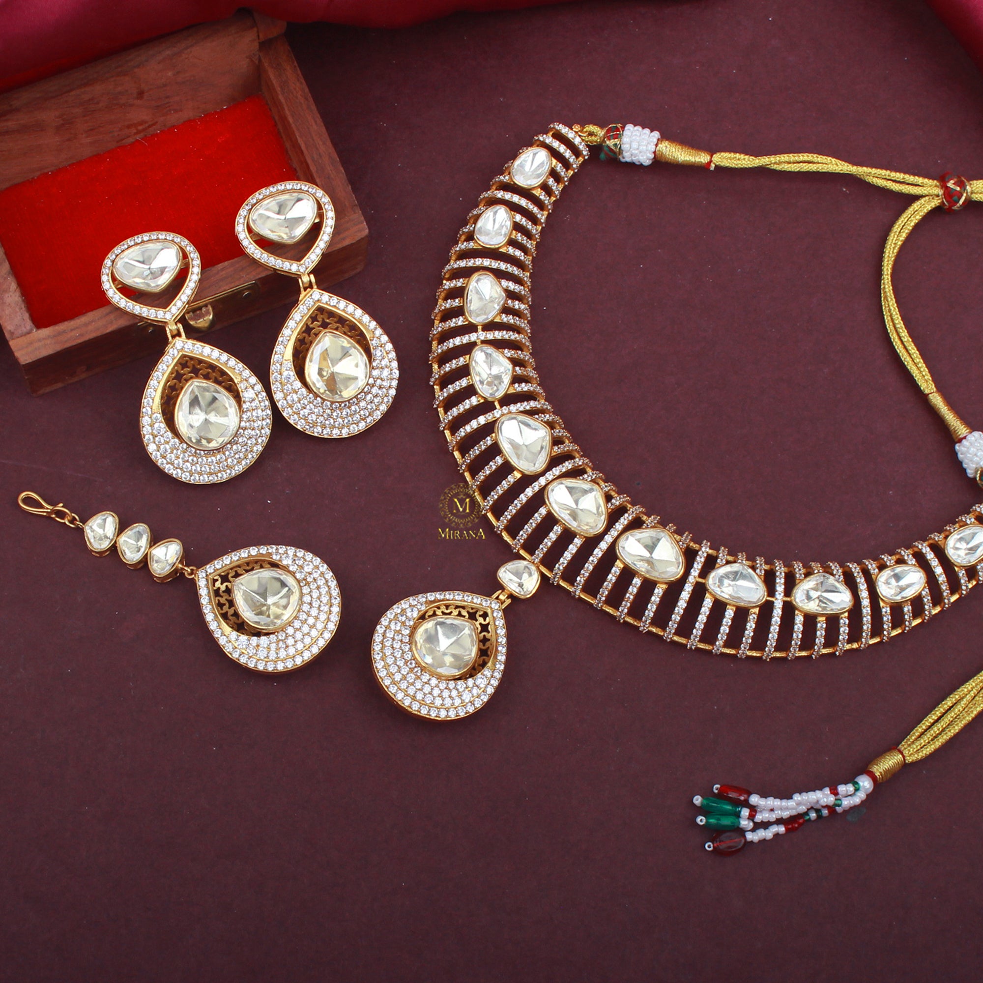 Devangi Moissanite Designer Necklace Set