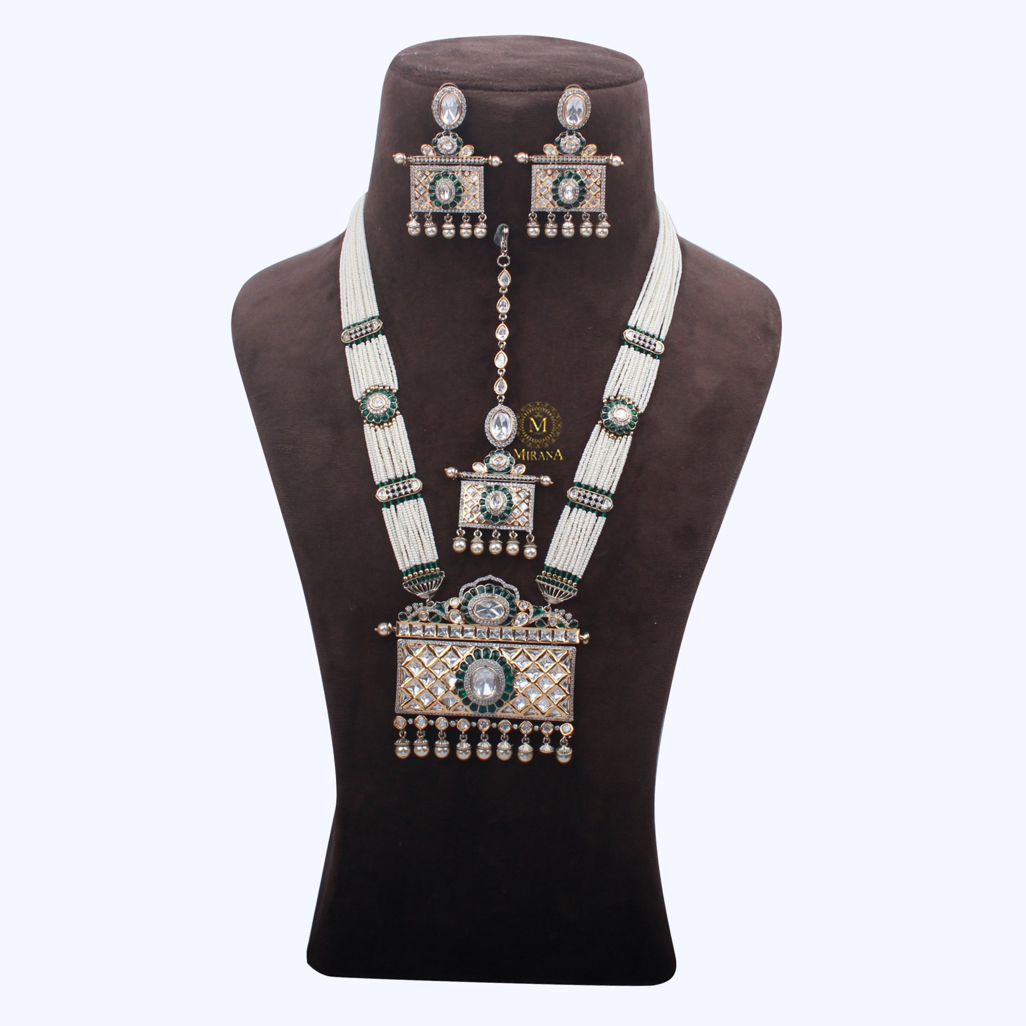 Dhanvi Polki Long Necklace Set