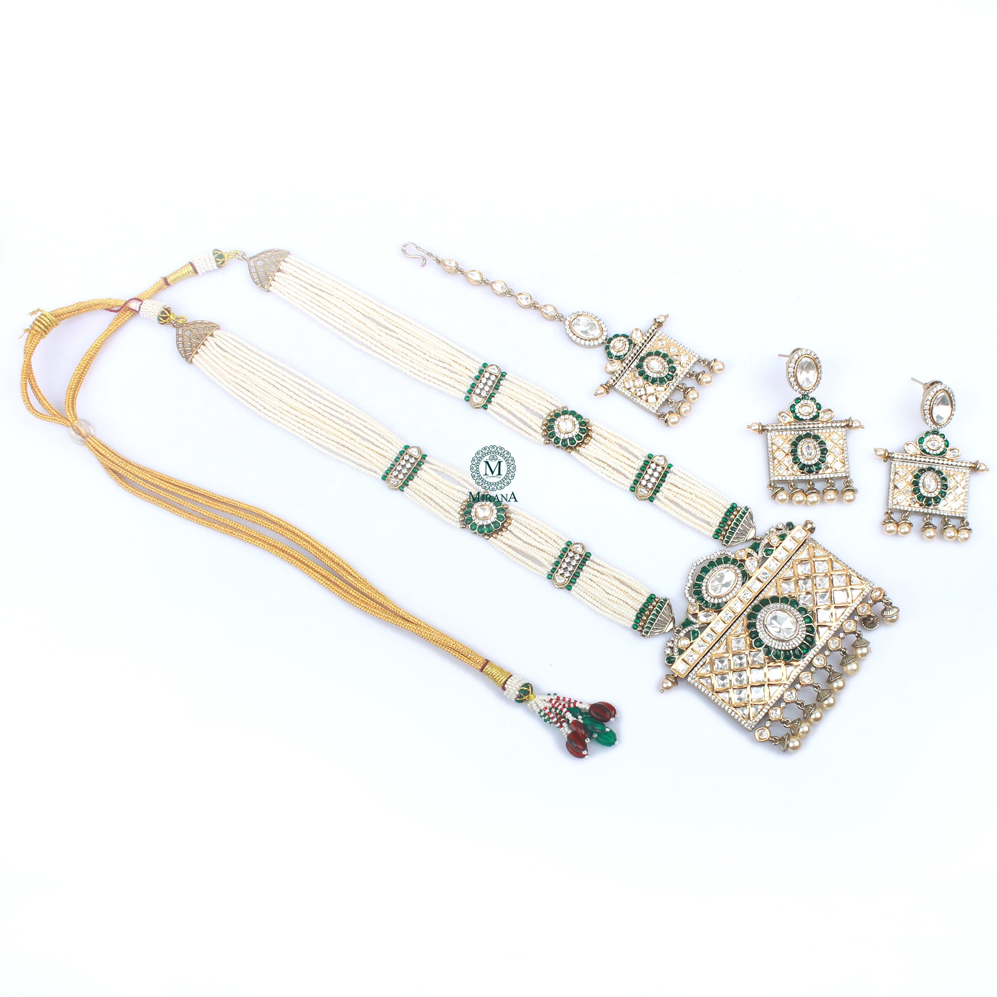 Dhanvi Polki Long Necklace Set