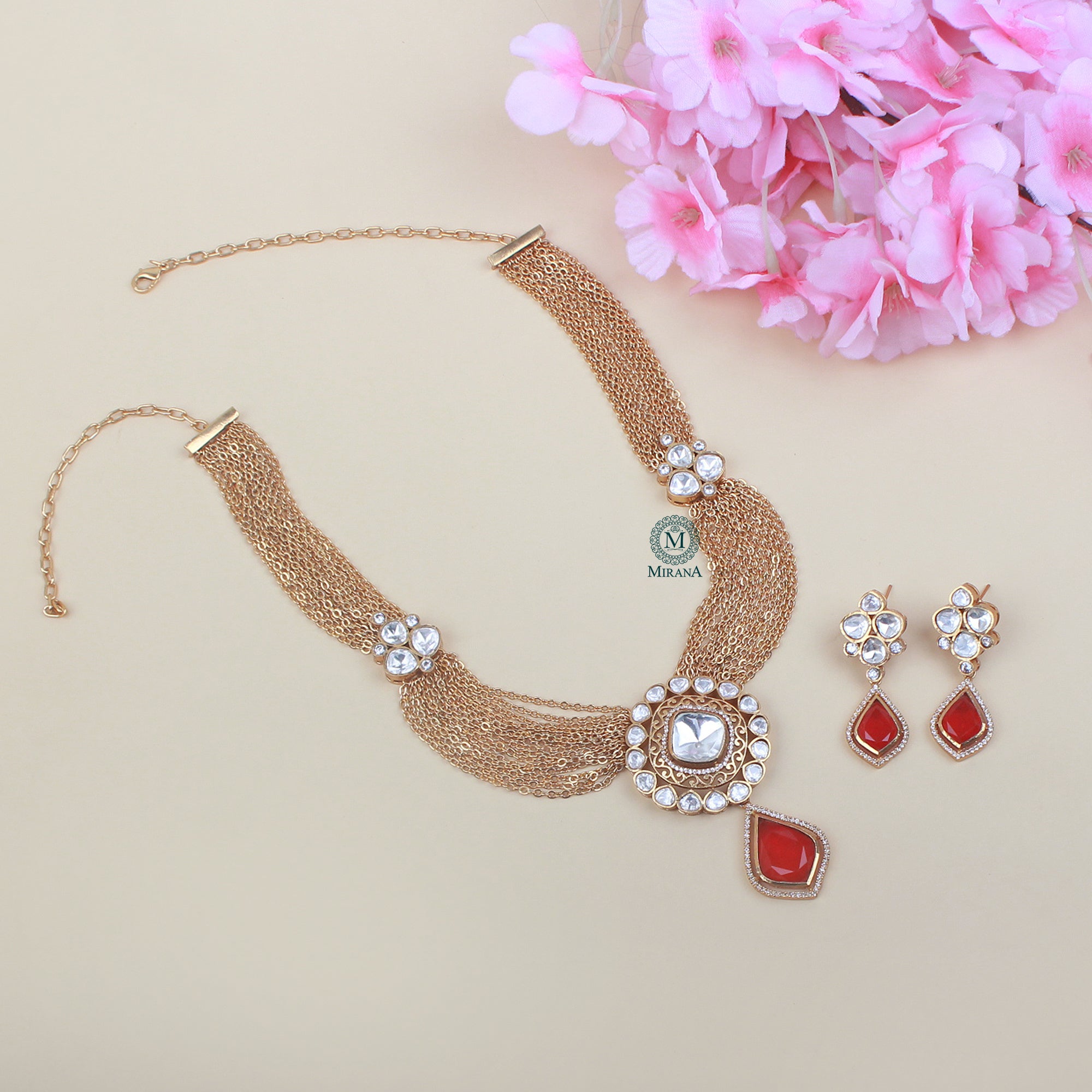 Jashn Polki Designer Necklace Set