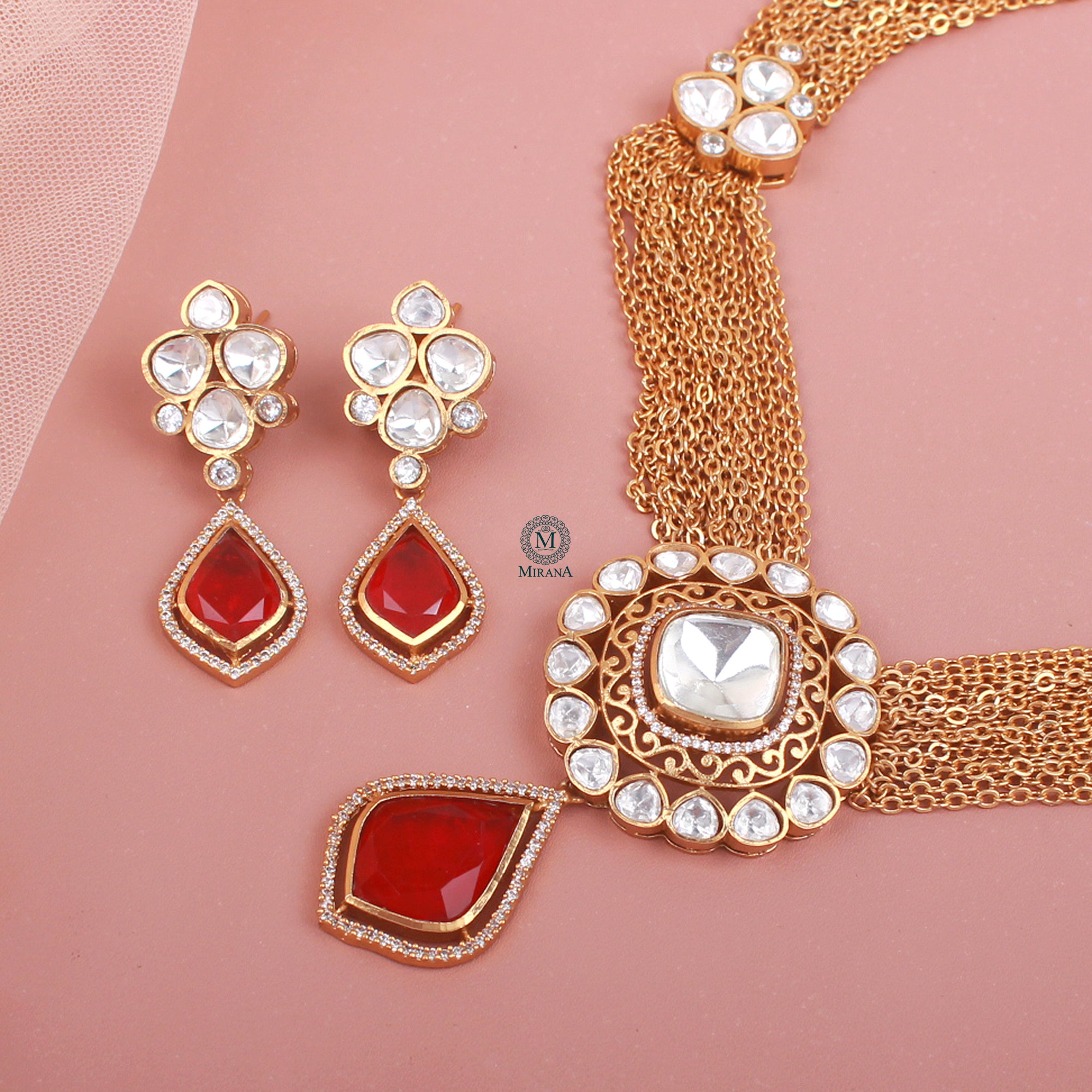 Jashn Polki Designer Necklace Set