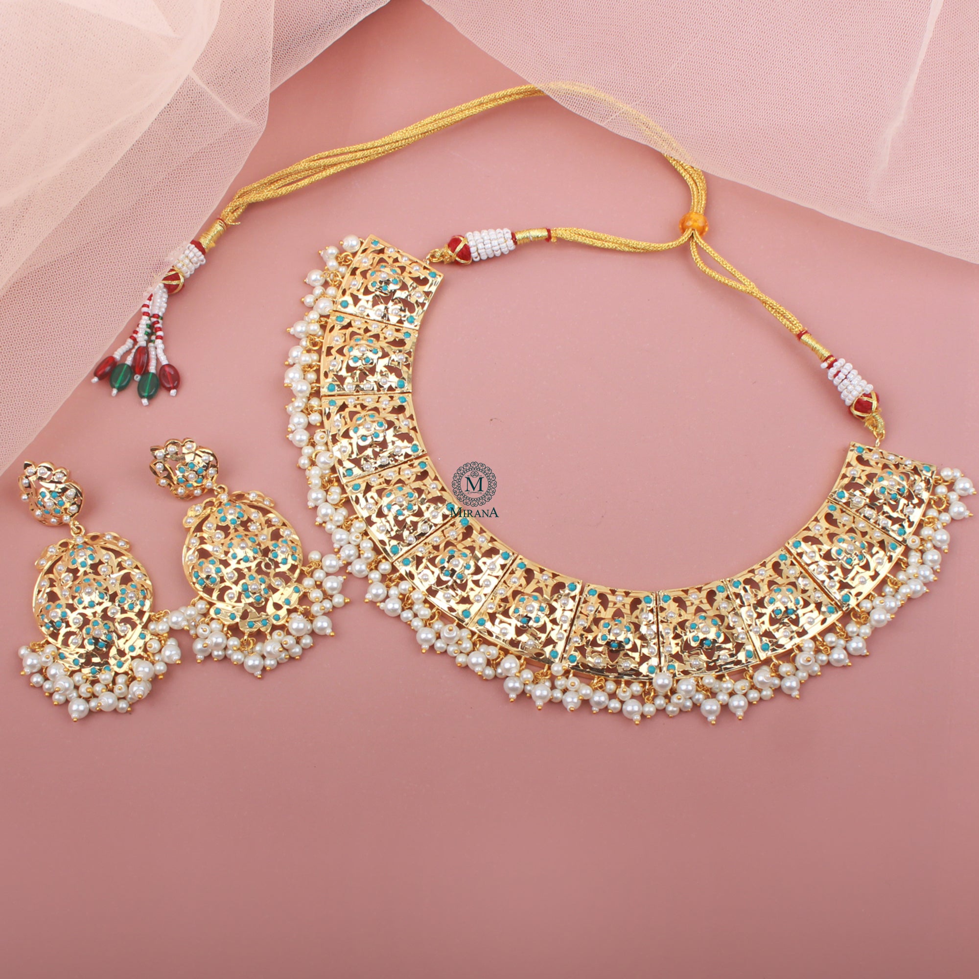 Devangi Pearl Jadau Necklace Set