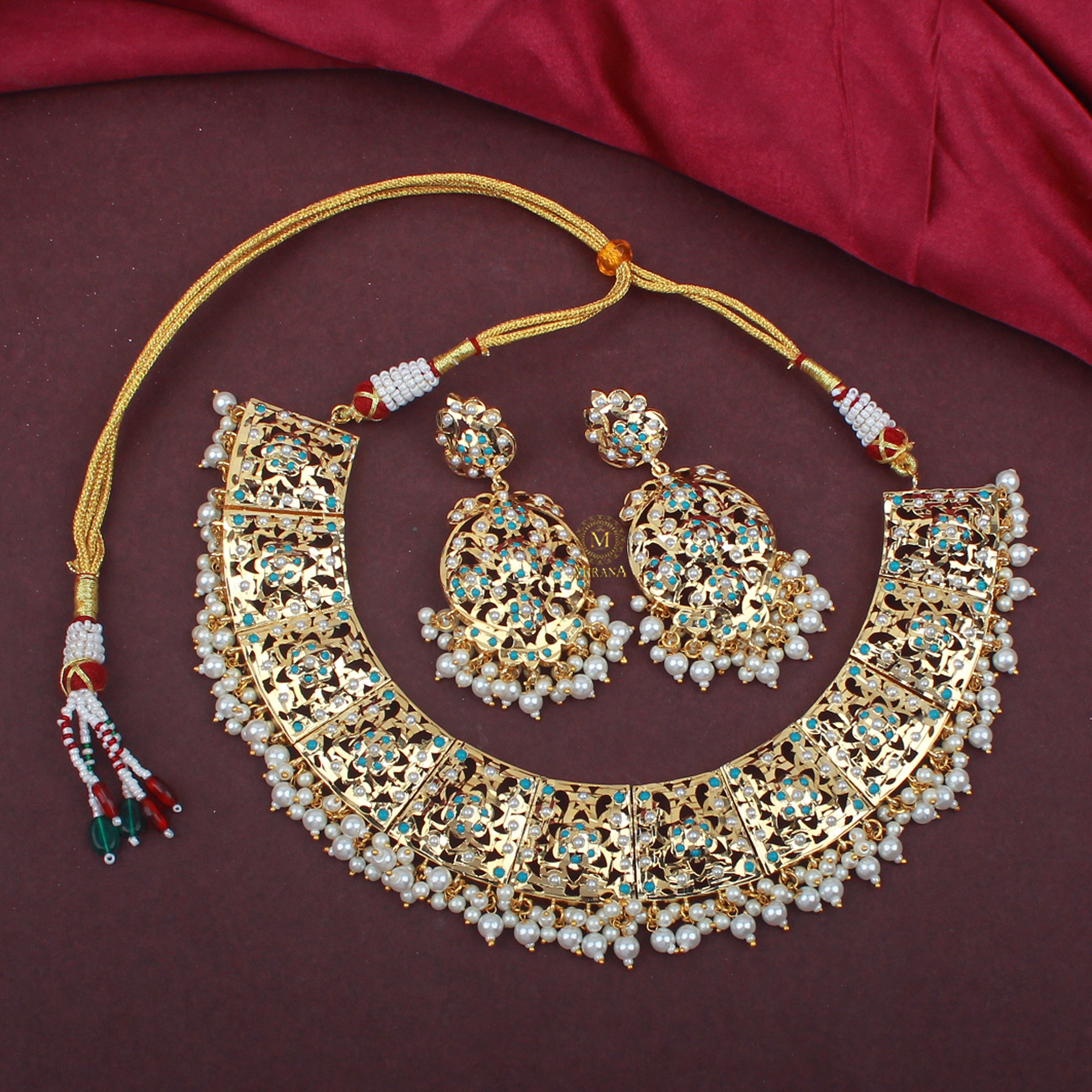 Devangi Pearl Jadau Necklace Set