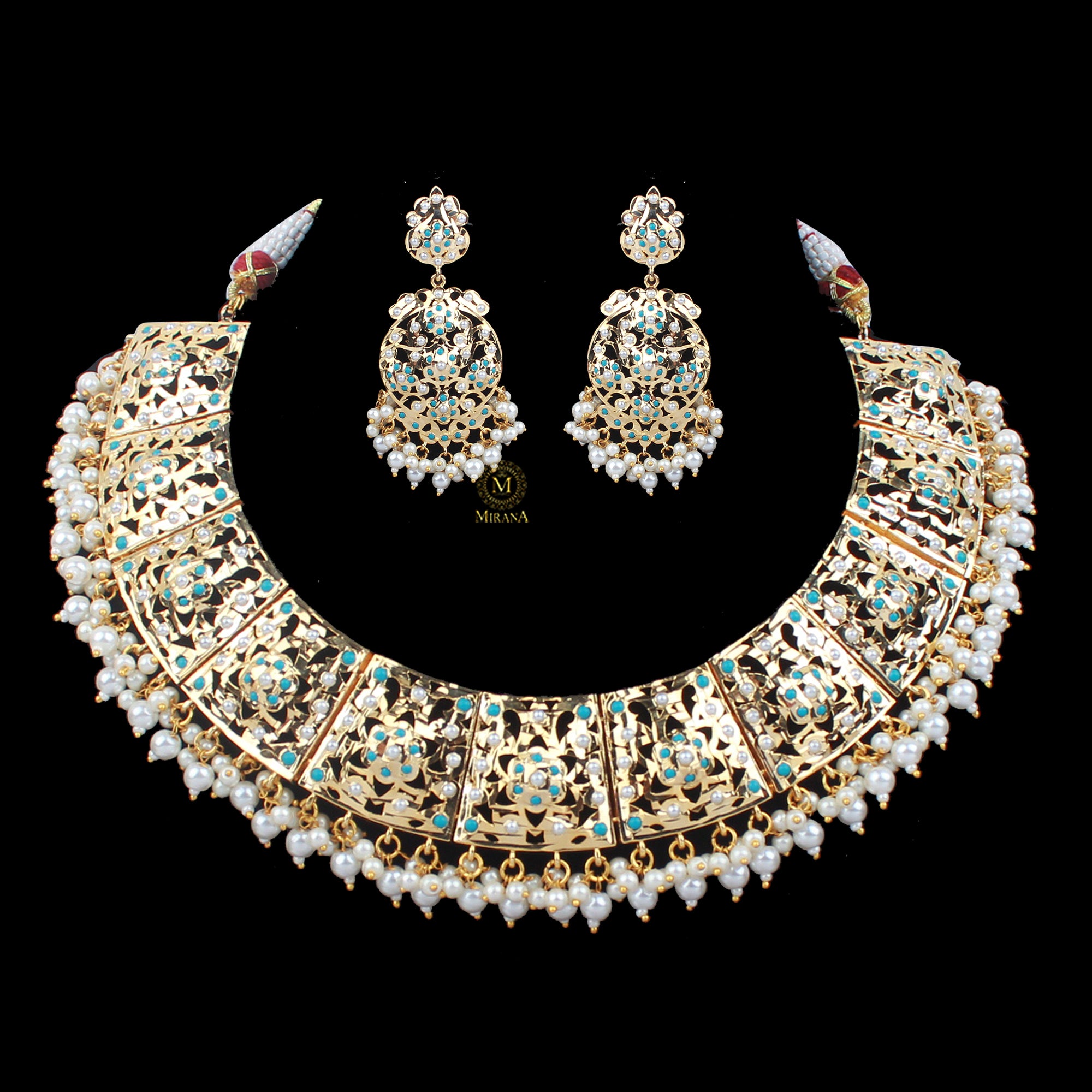 Devangi Pearl Jadau Necklace Set