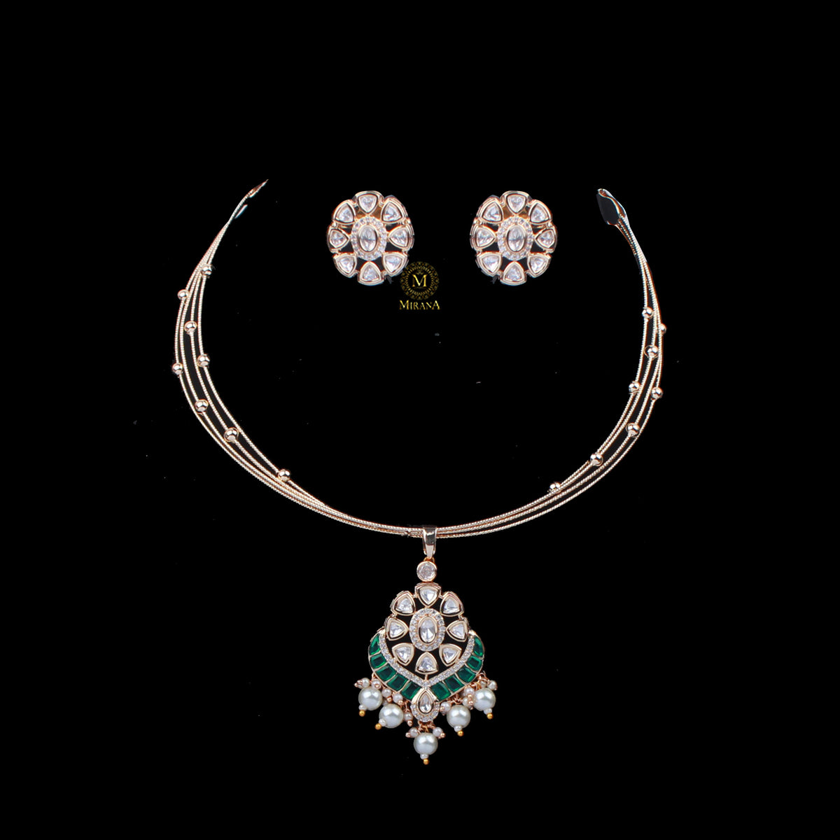 Zara Polki Husli Necklace Set