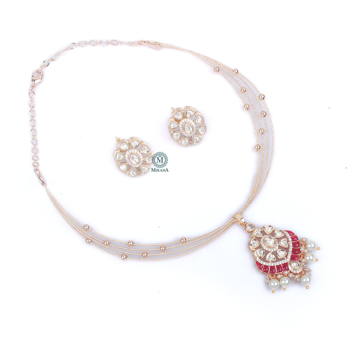 Zara Polki Husli Necklace Set