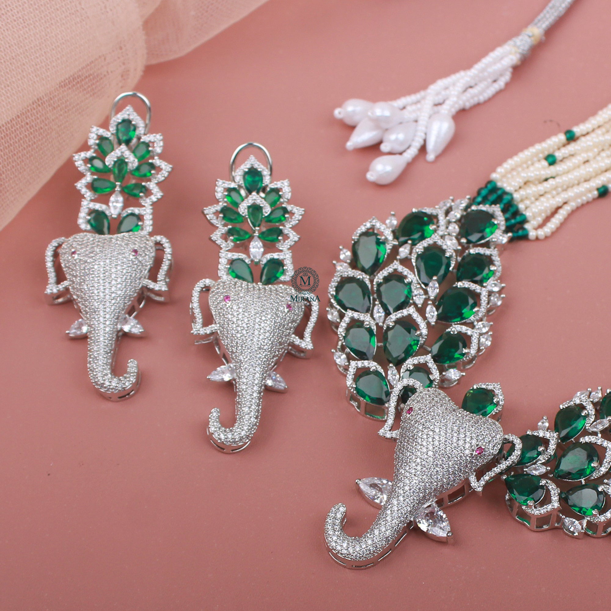 Velora CZ Designer Necklace Set
