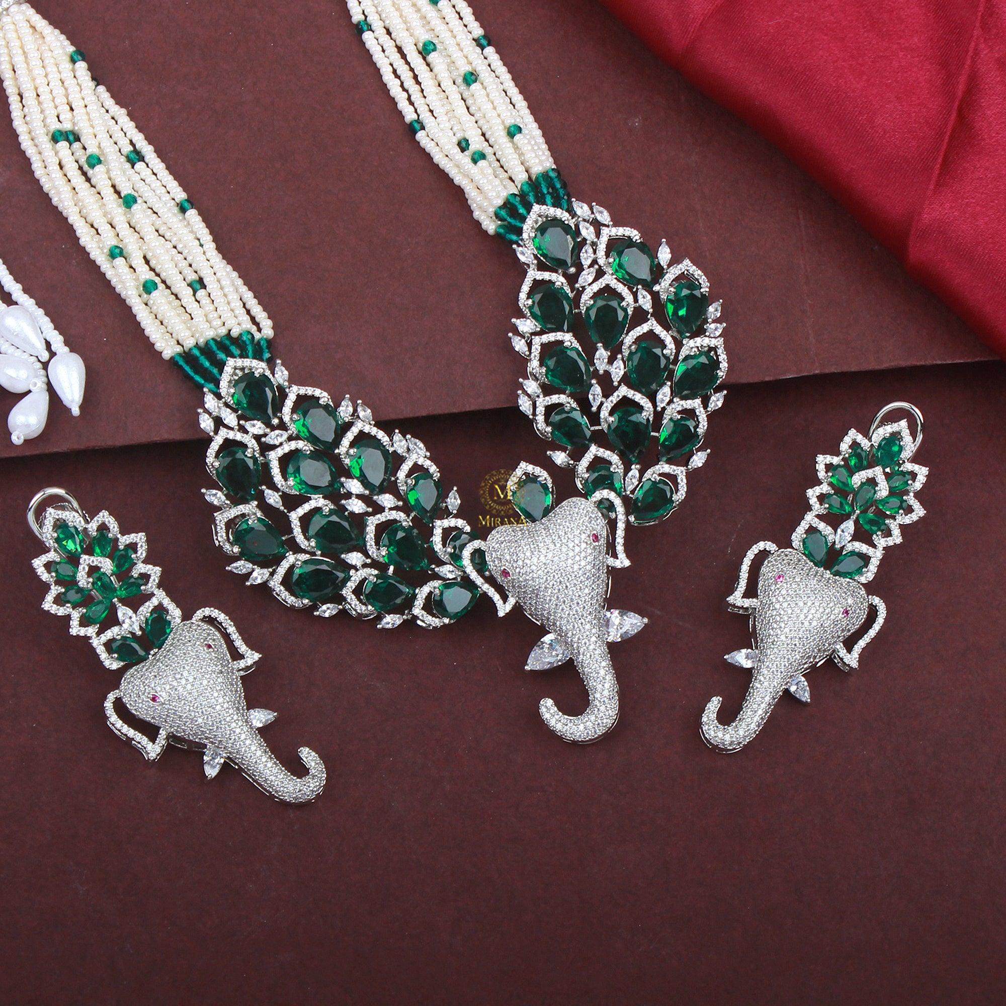 Velora CZ Designer Necklace Set