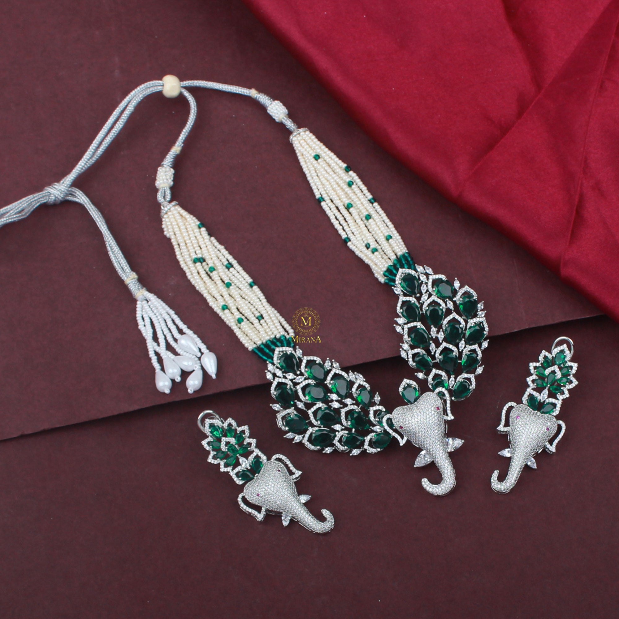Velora CZ Designer Necklace Set