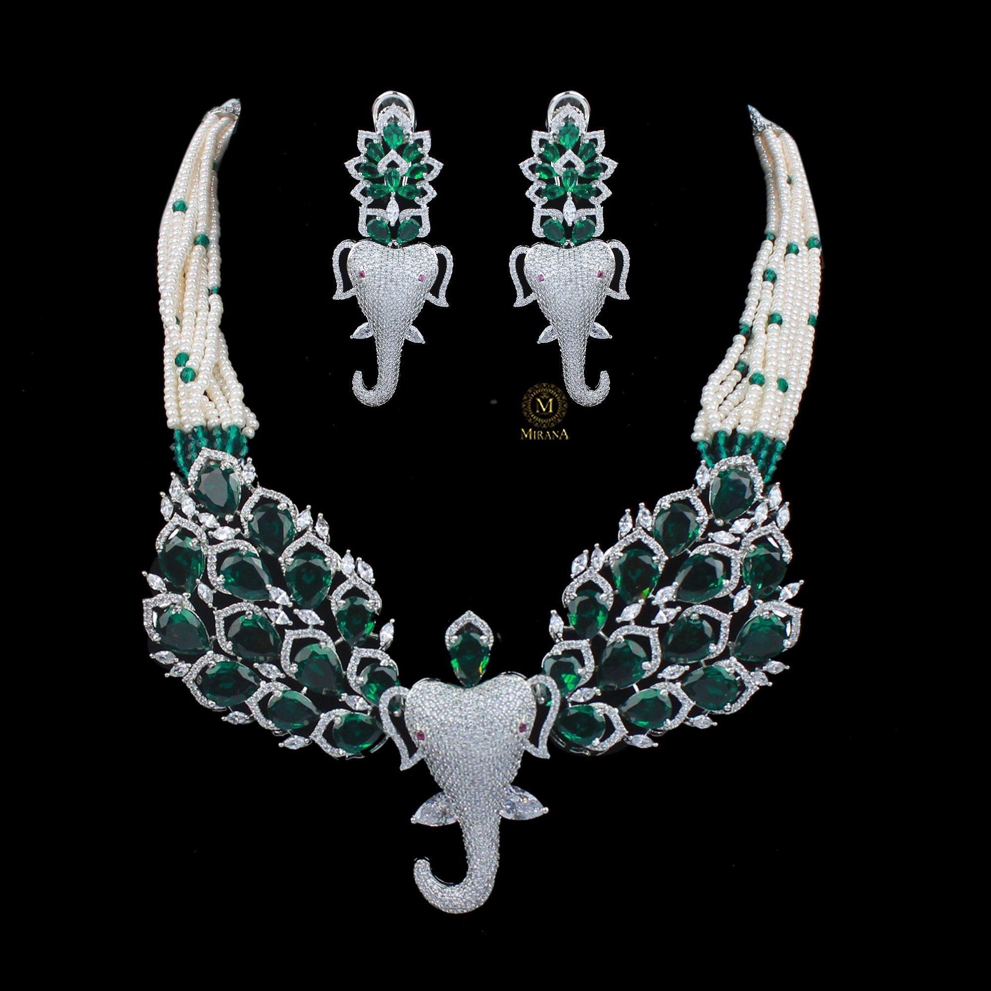 Velora CZ Designer Necklace Set