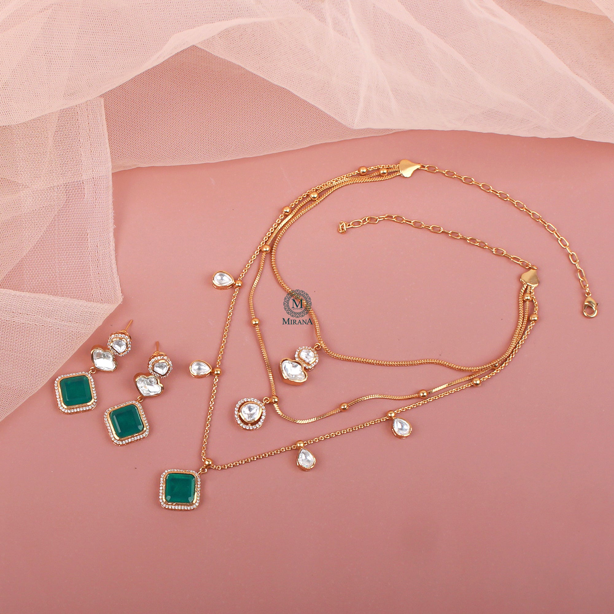 Fabina Triple Layered Necklace Set
