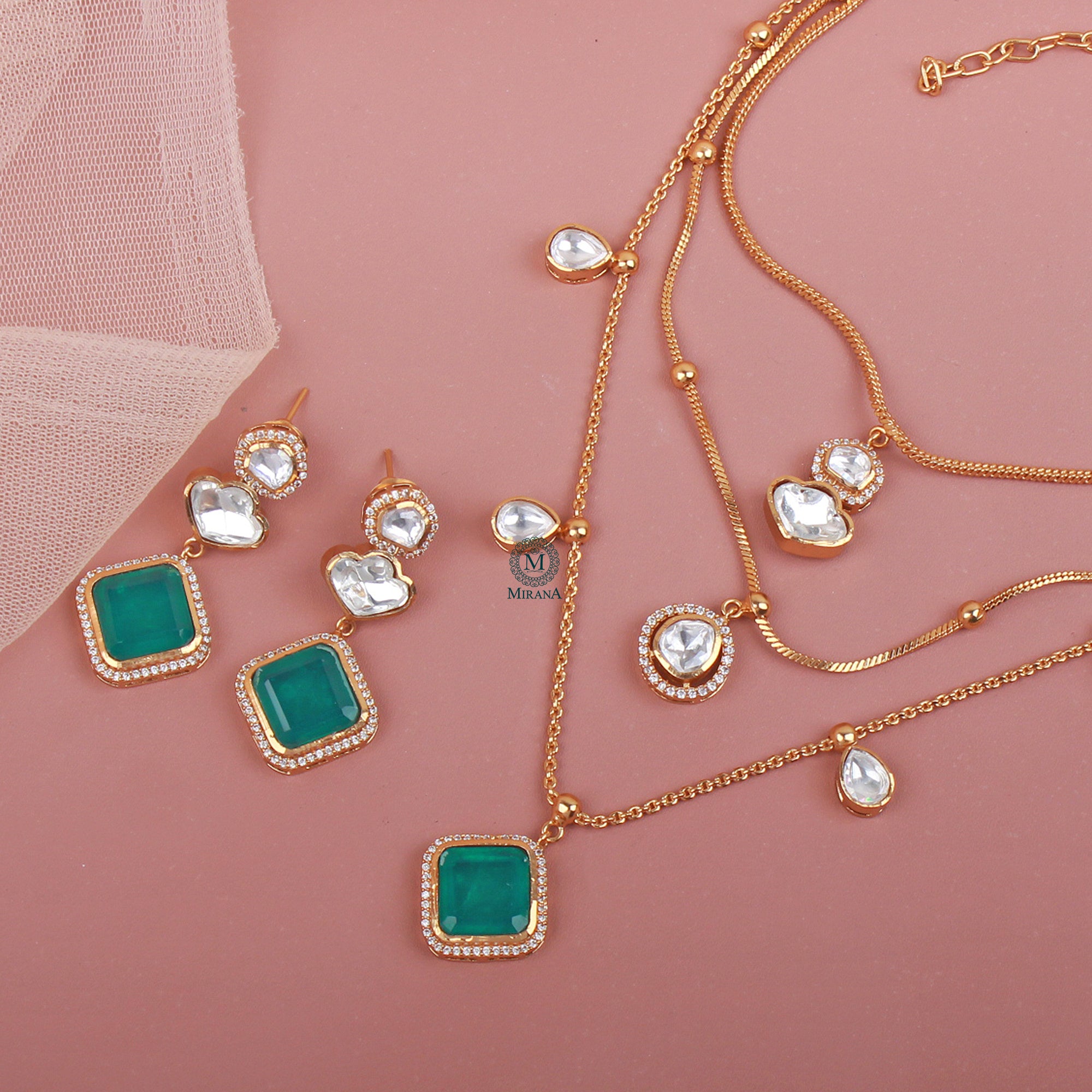 Fabina Triple Layered Necklace Set