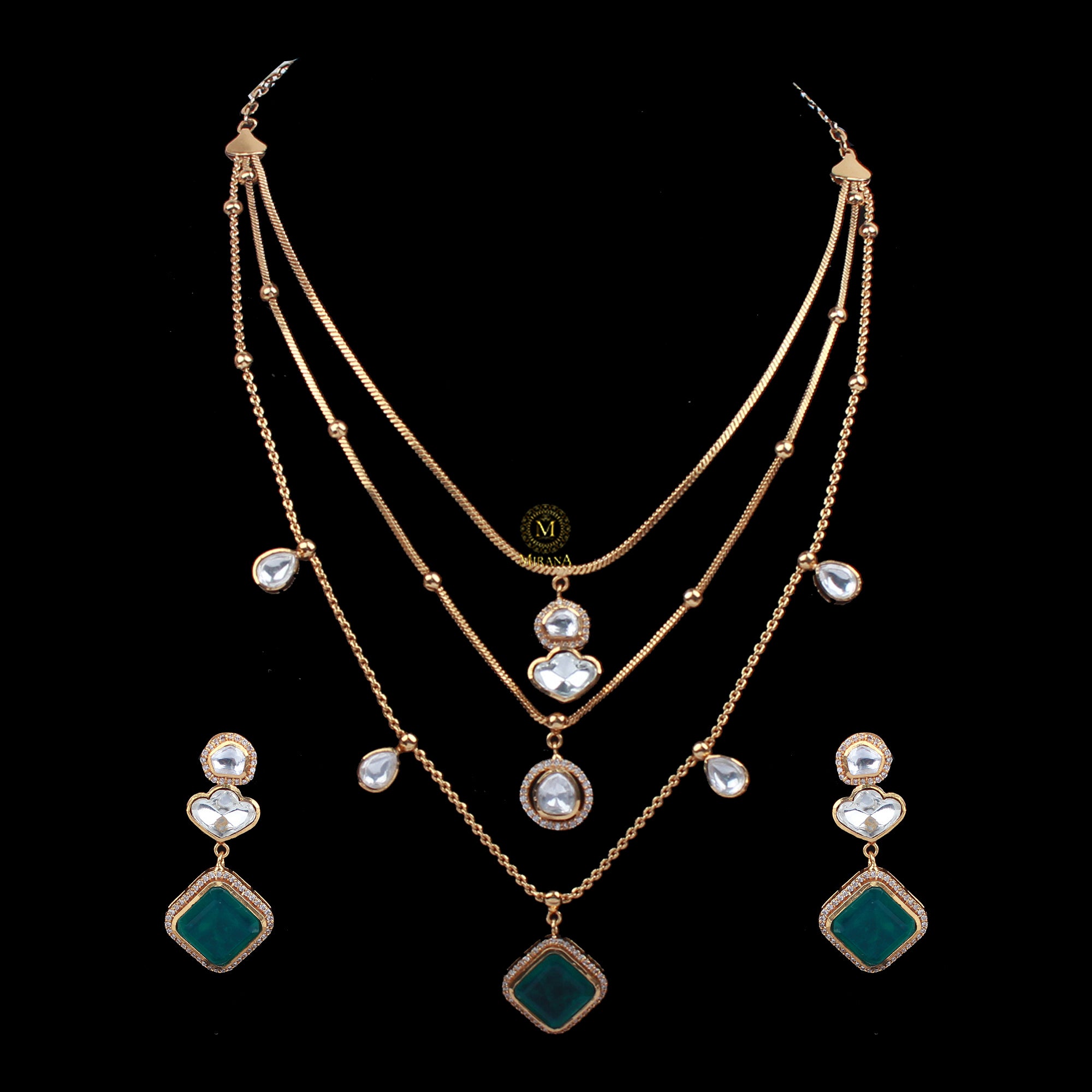 Fabina Triple Layered Necklace Set