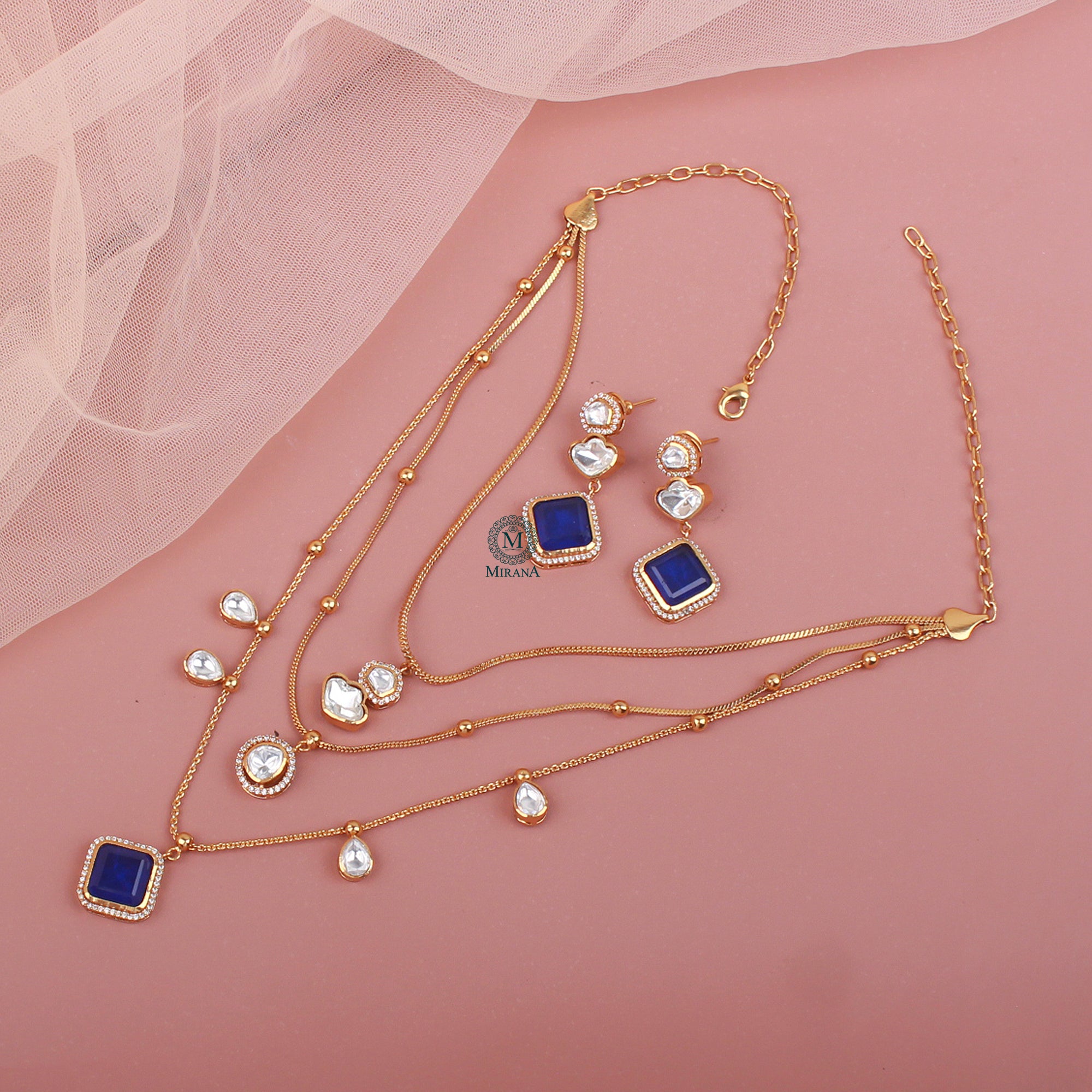 Fabina Triple Layered Necklace Set