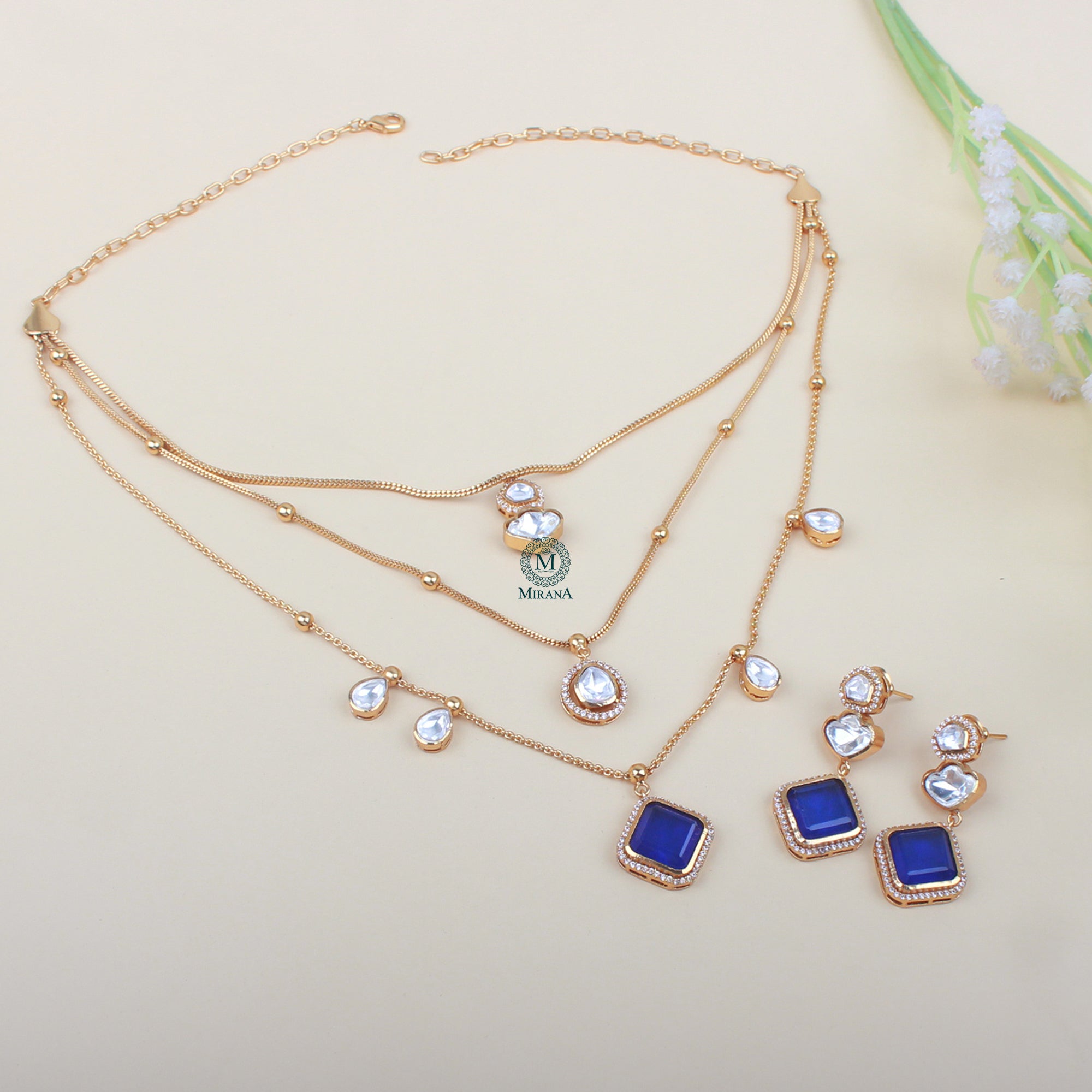 Fabina Triple Layered Necklace Set