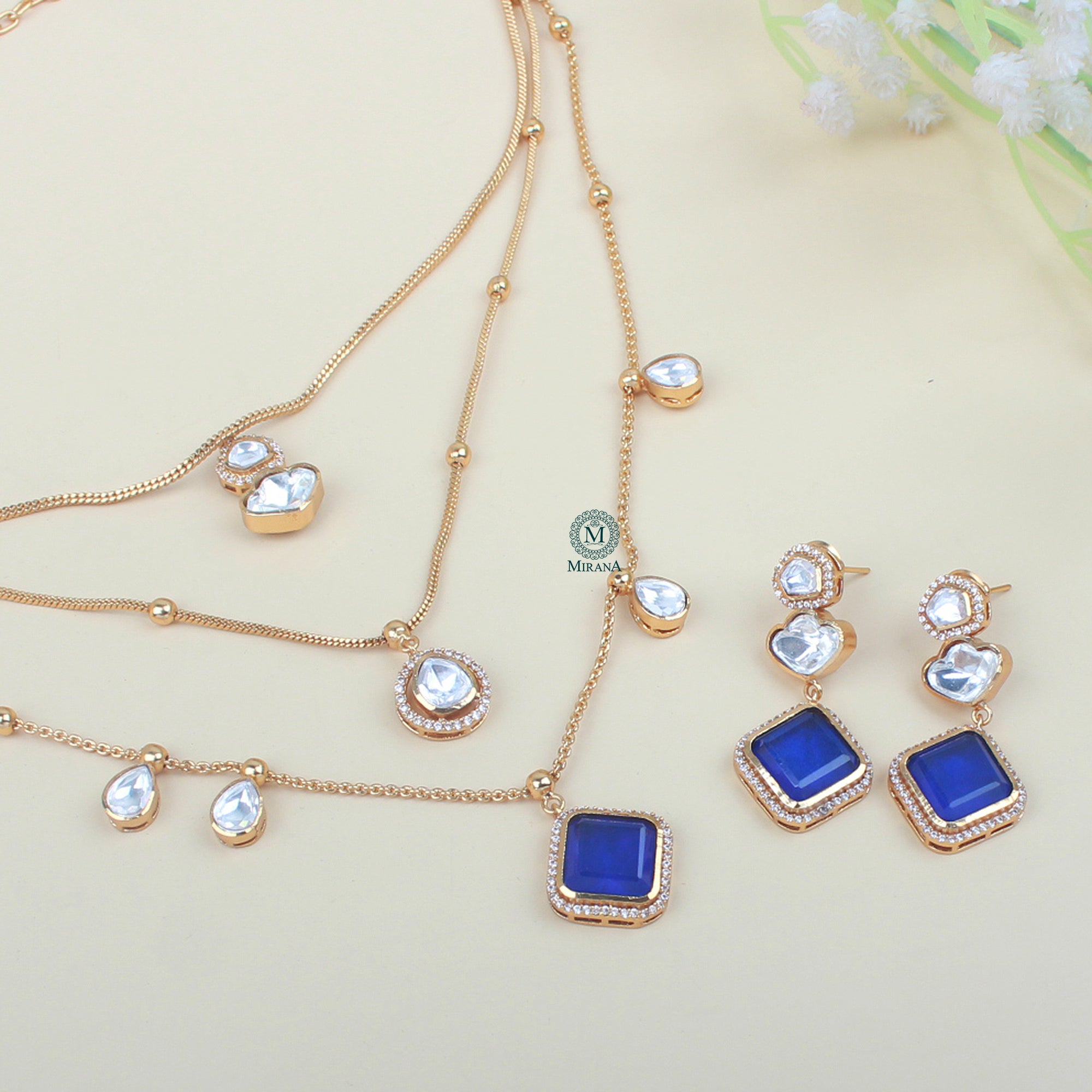 Fabina Triple Layered Necklace Set