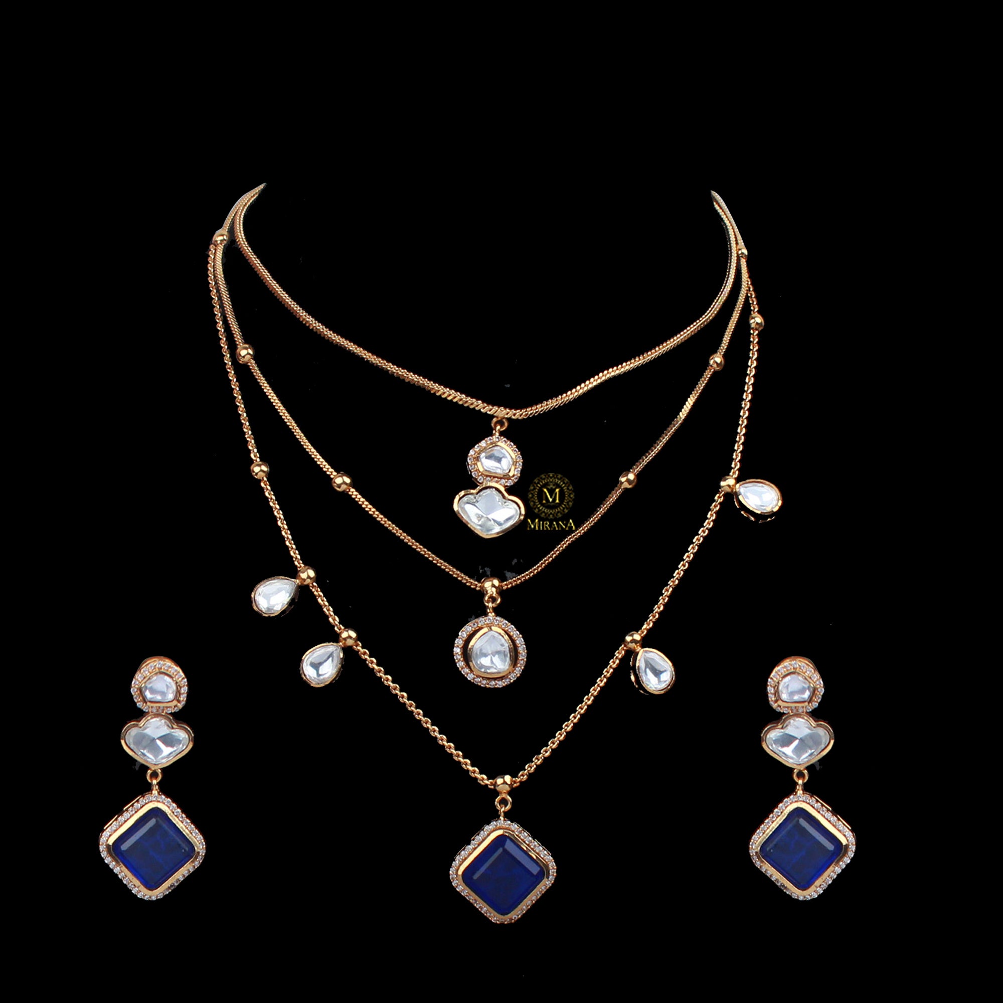 Fabina Triple Layered Necklace Set