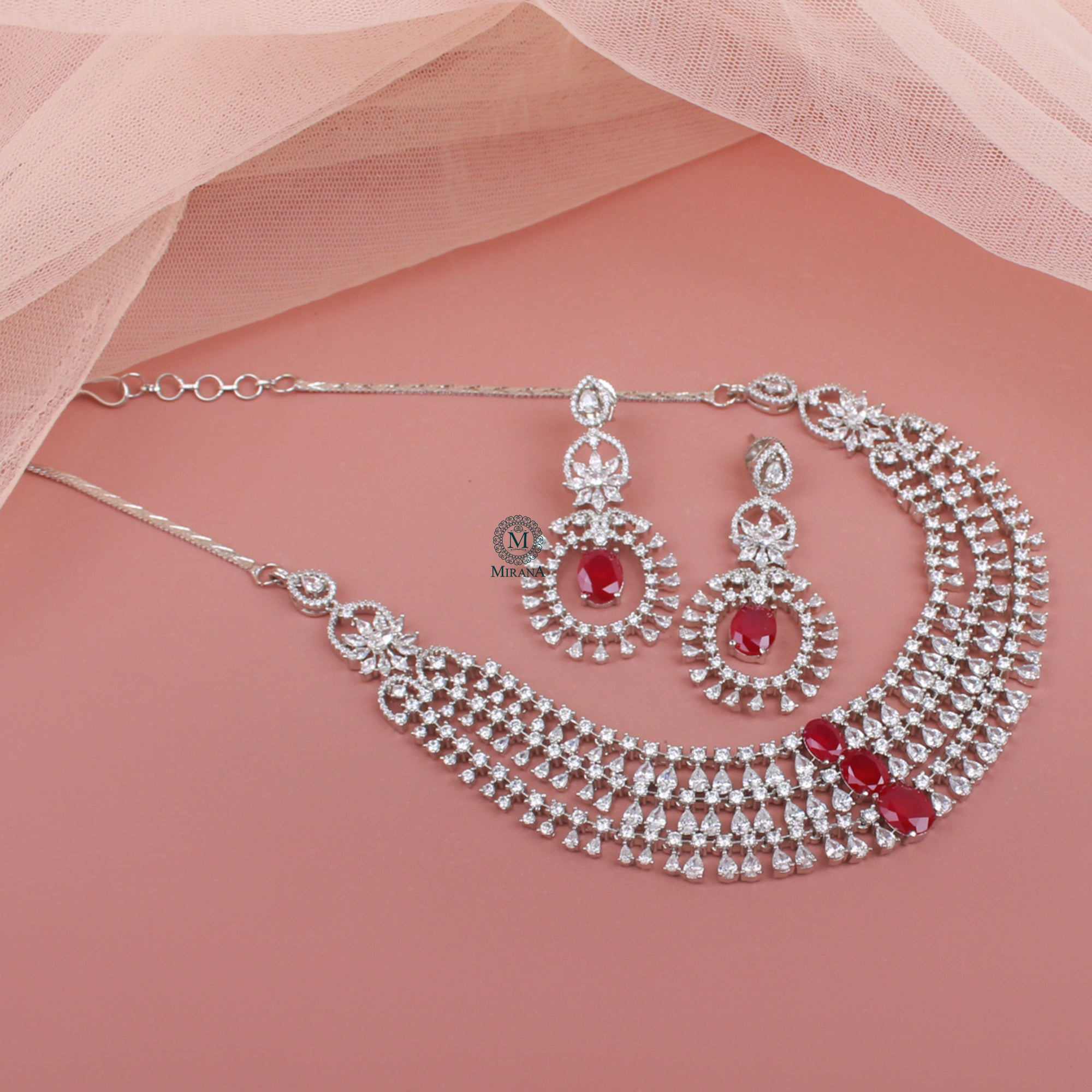 Lisha Triple Layered Designer Necklace Set