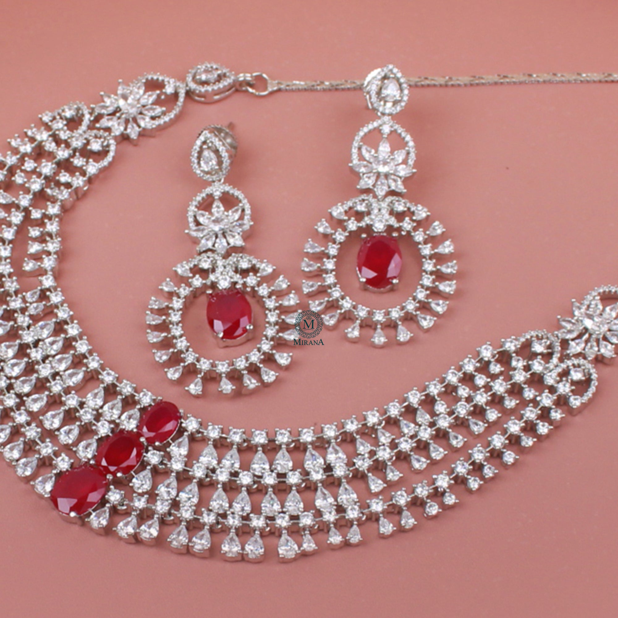 Lisha Triple Layered Designer Necklace Set