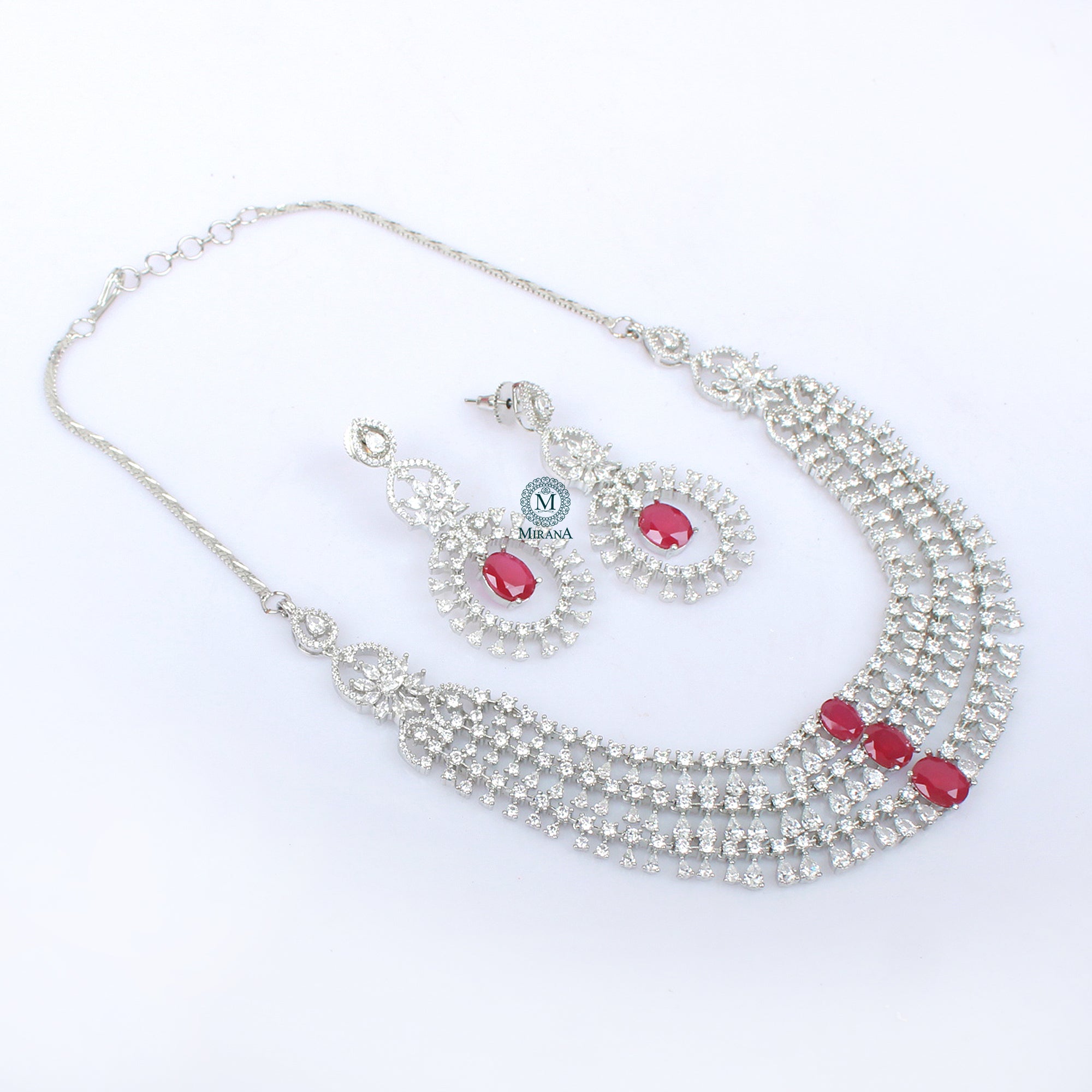 Lisha Triple Layered Designer Necklace Set