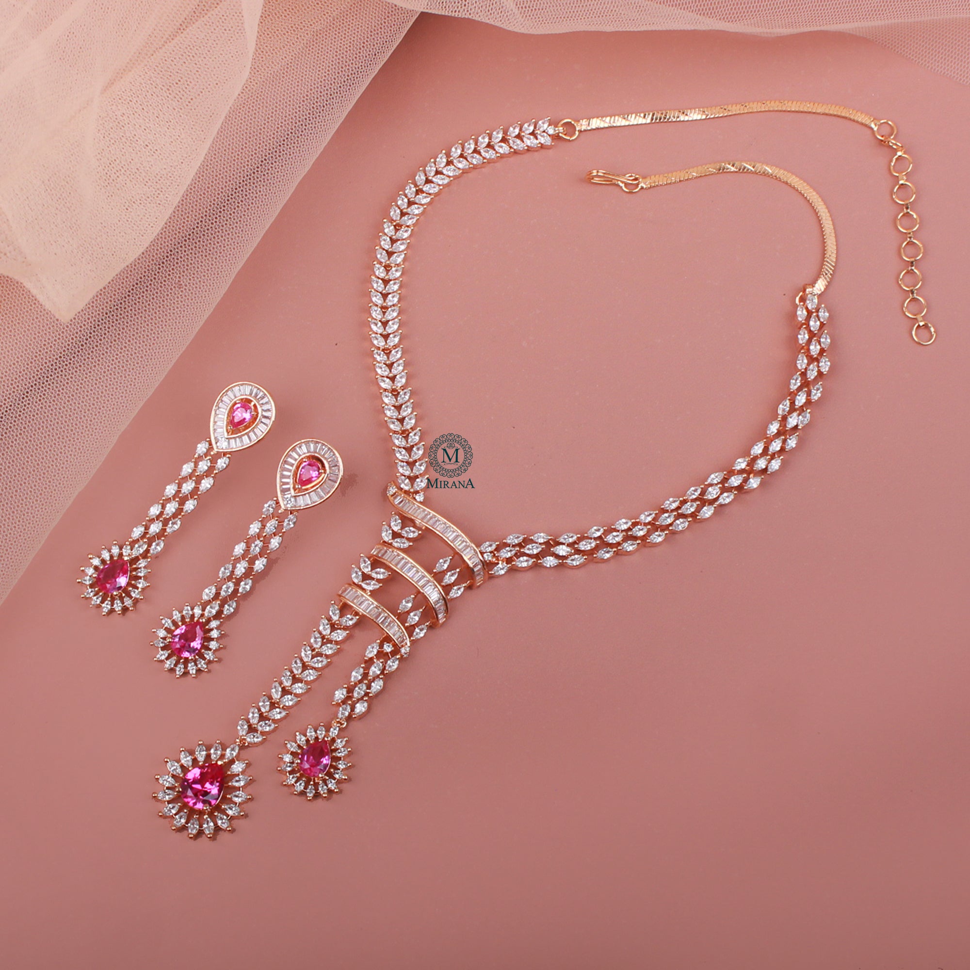 Jennie CZ Designer Necklace Set