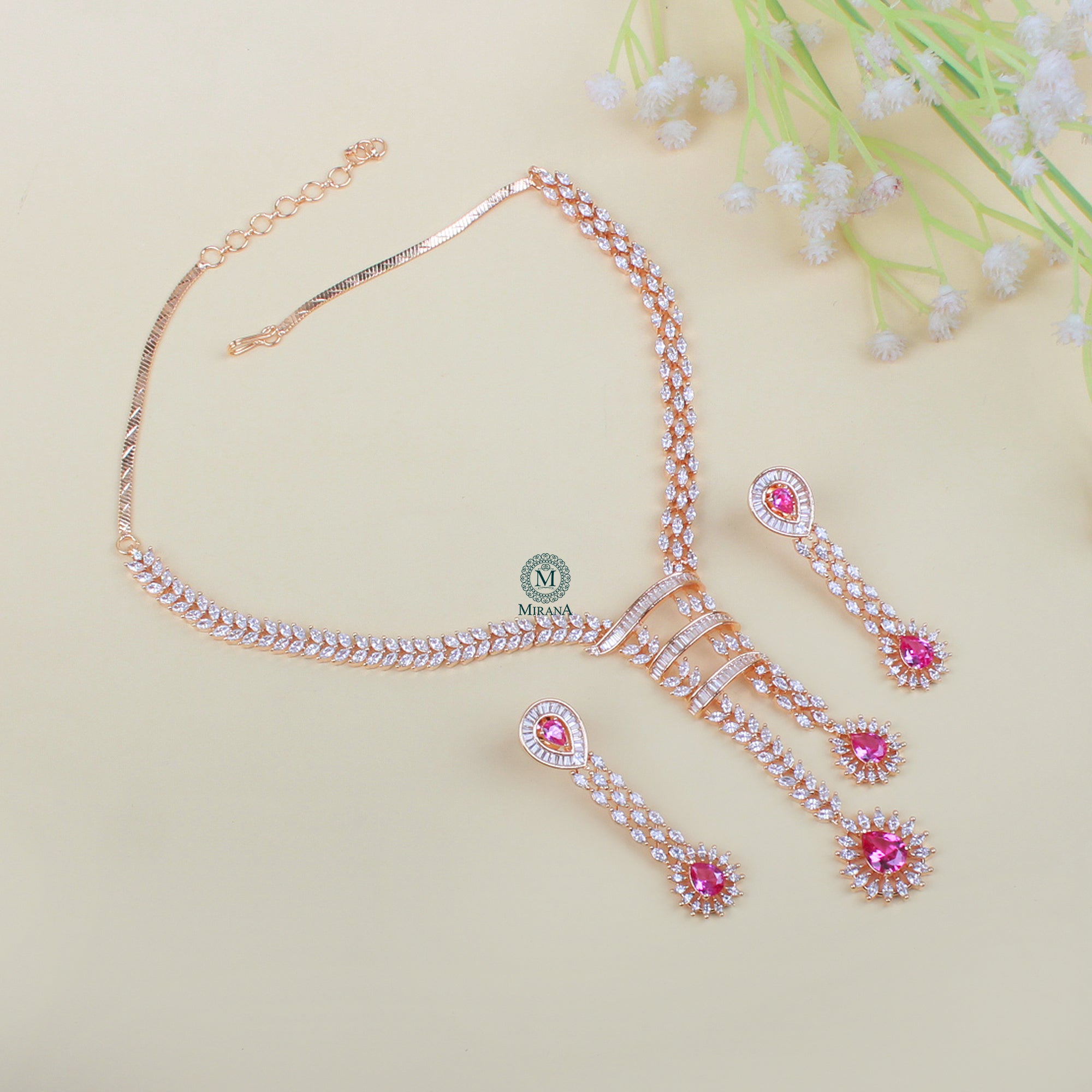 Jennie CZ Designer Necklace Set
