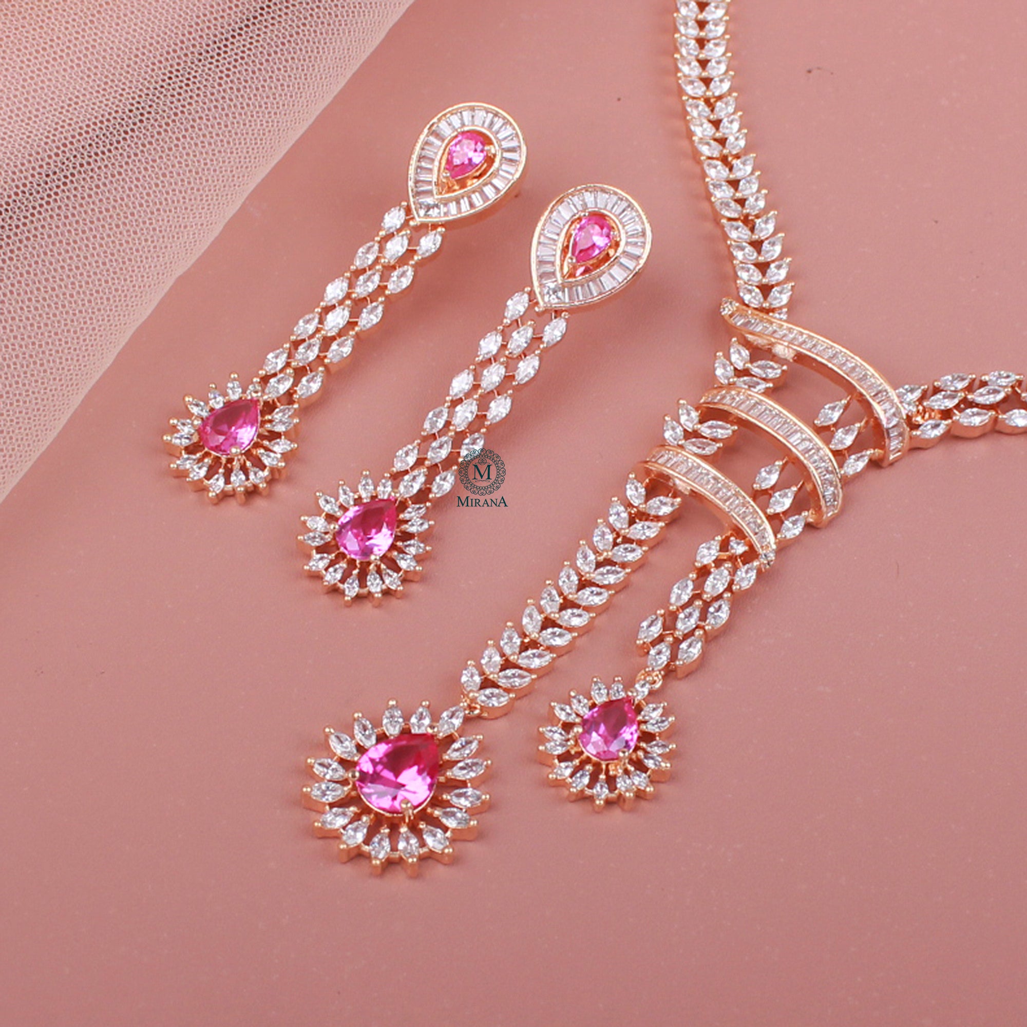 Jennie CZ Designer Necklace Set