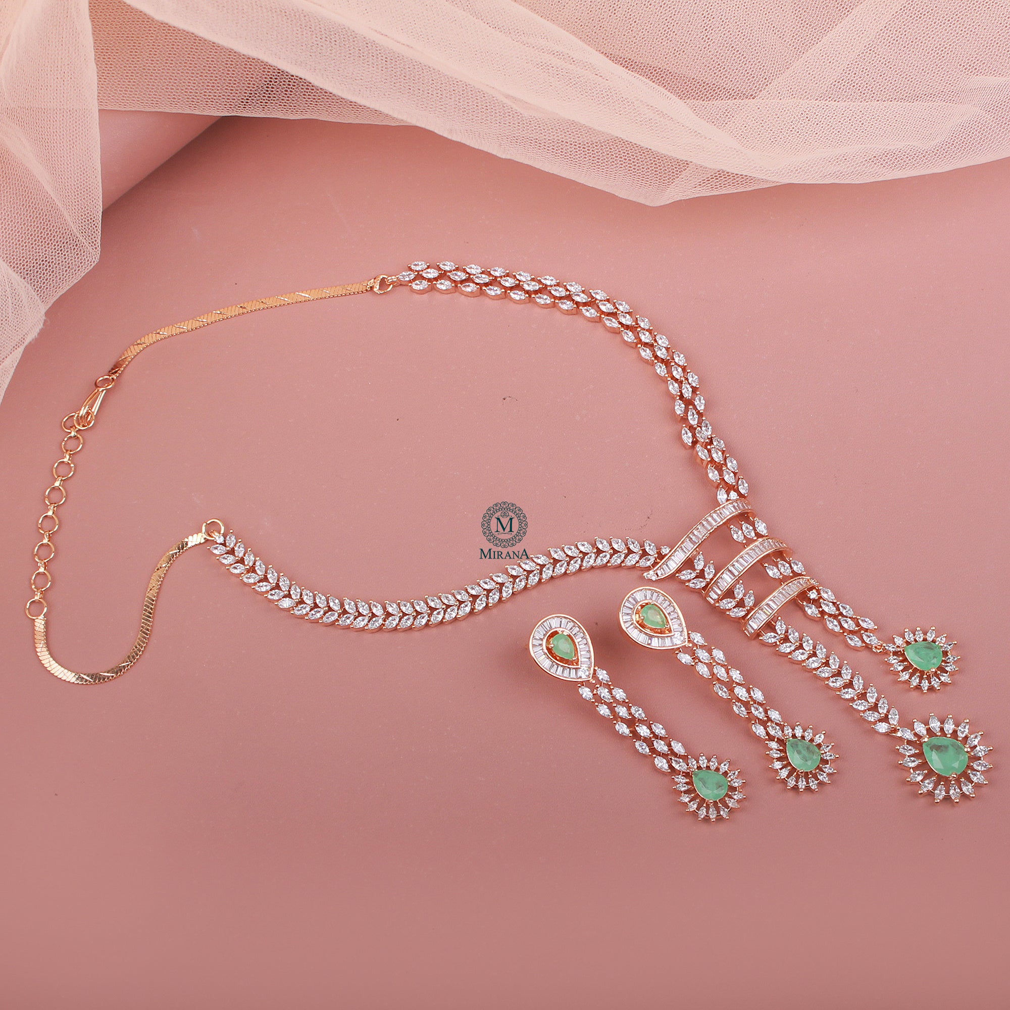 Jennie CZ Designer Necklace Set