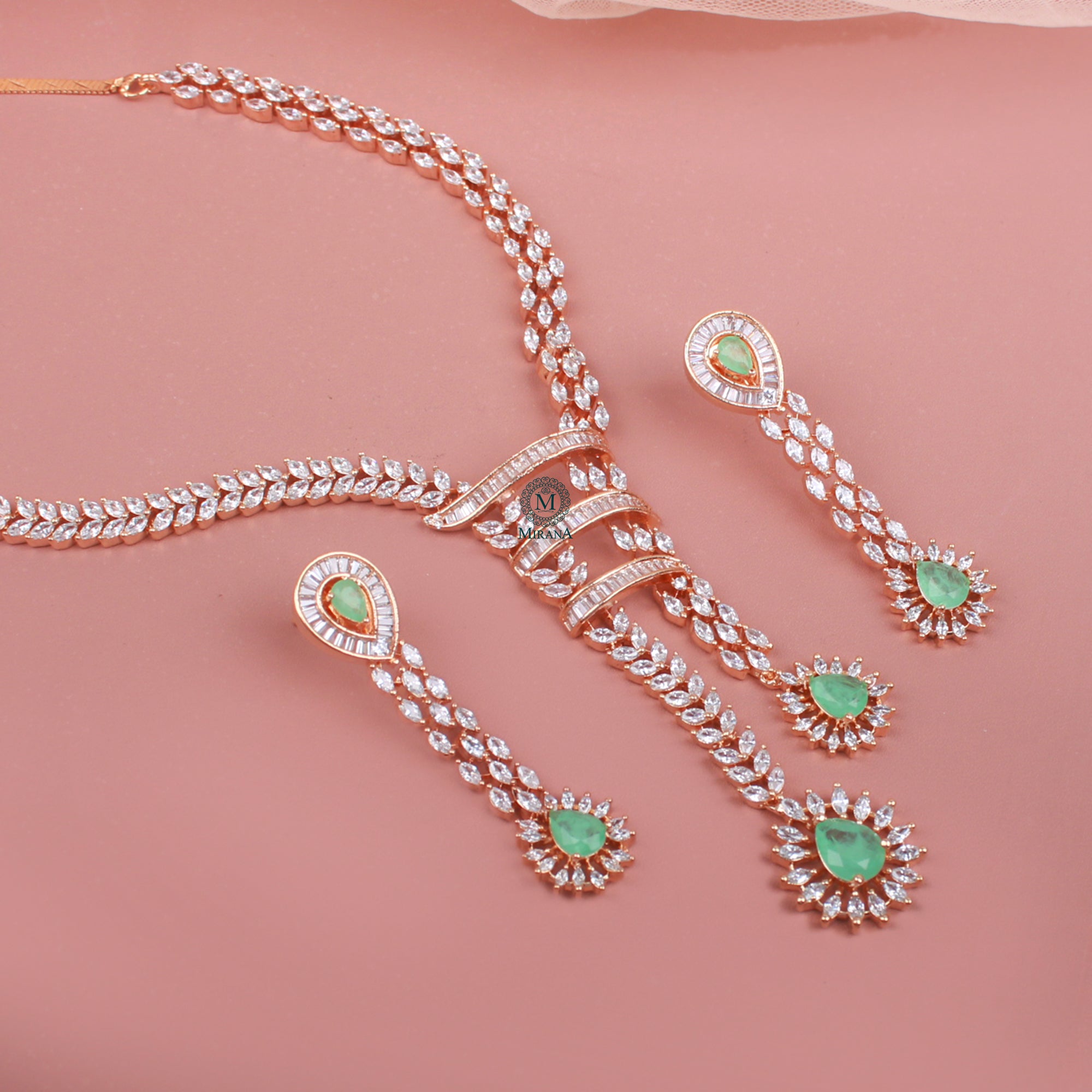 Jennie CZ Designer Necklace Set
