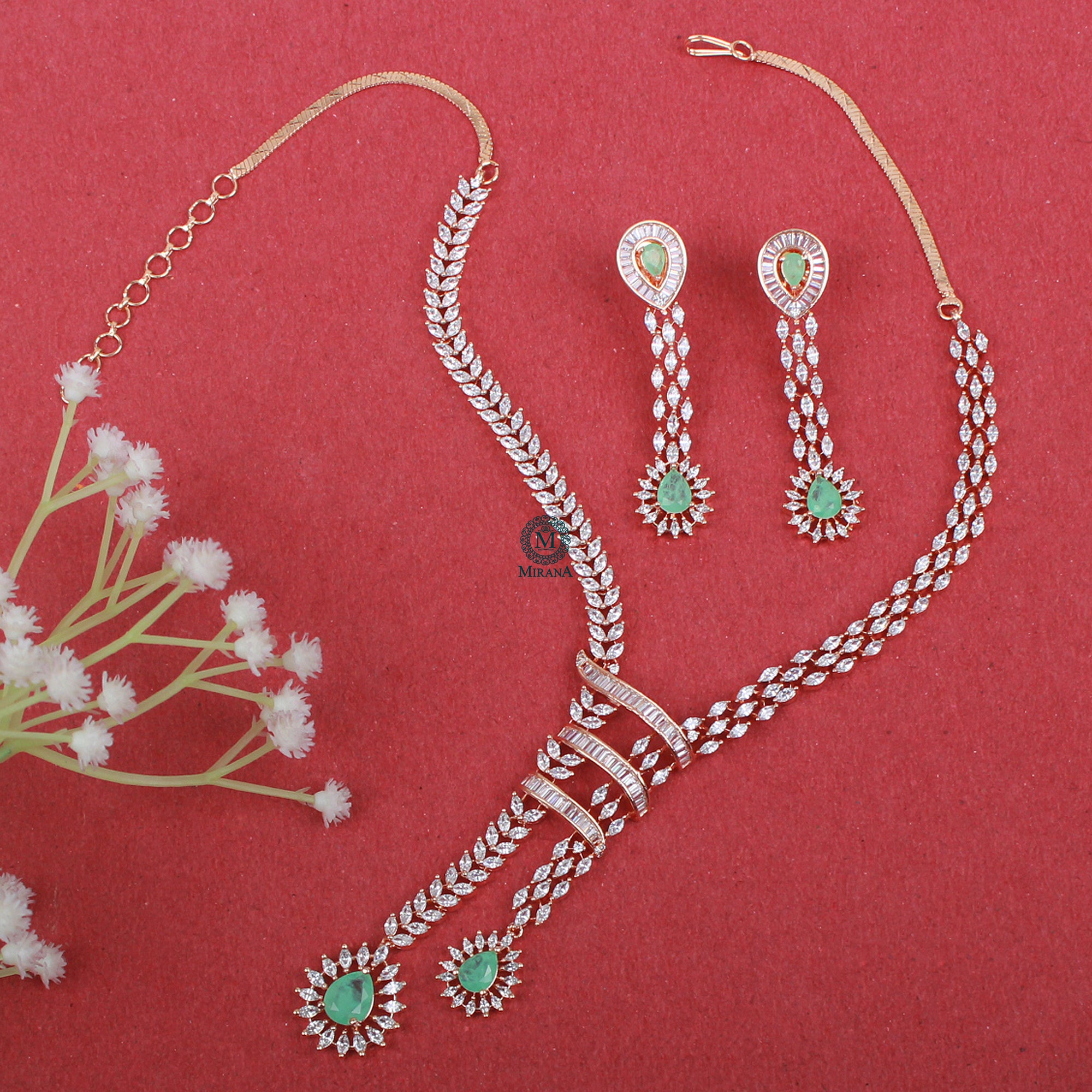 Jennie CZ Designer Necklace Set