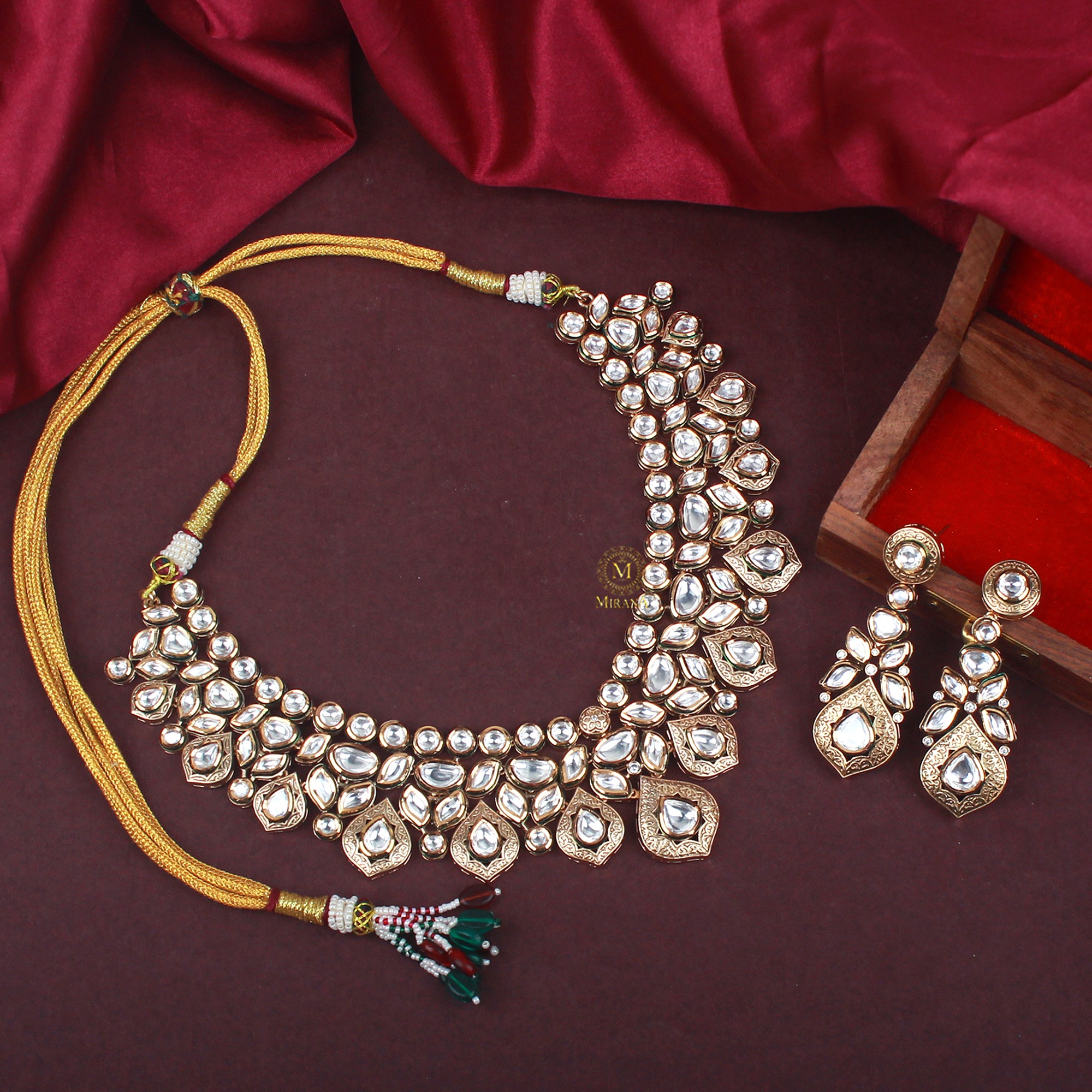 Jaanshi Polki Designer Necklace Set