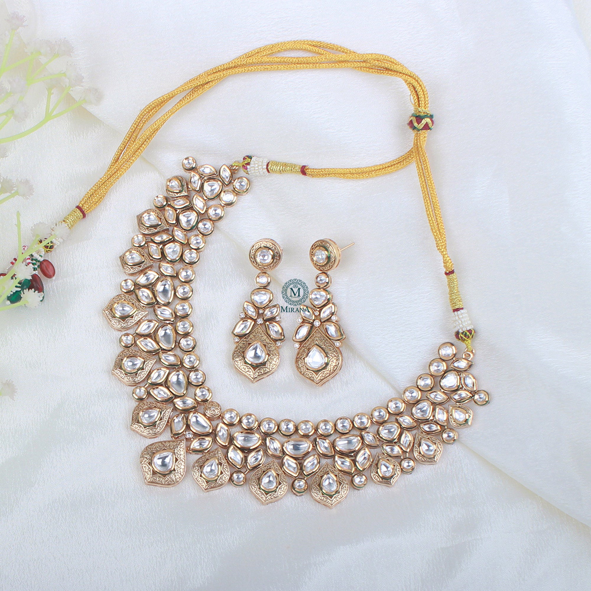 Jaanshi Polki Designer Necklace Set