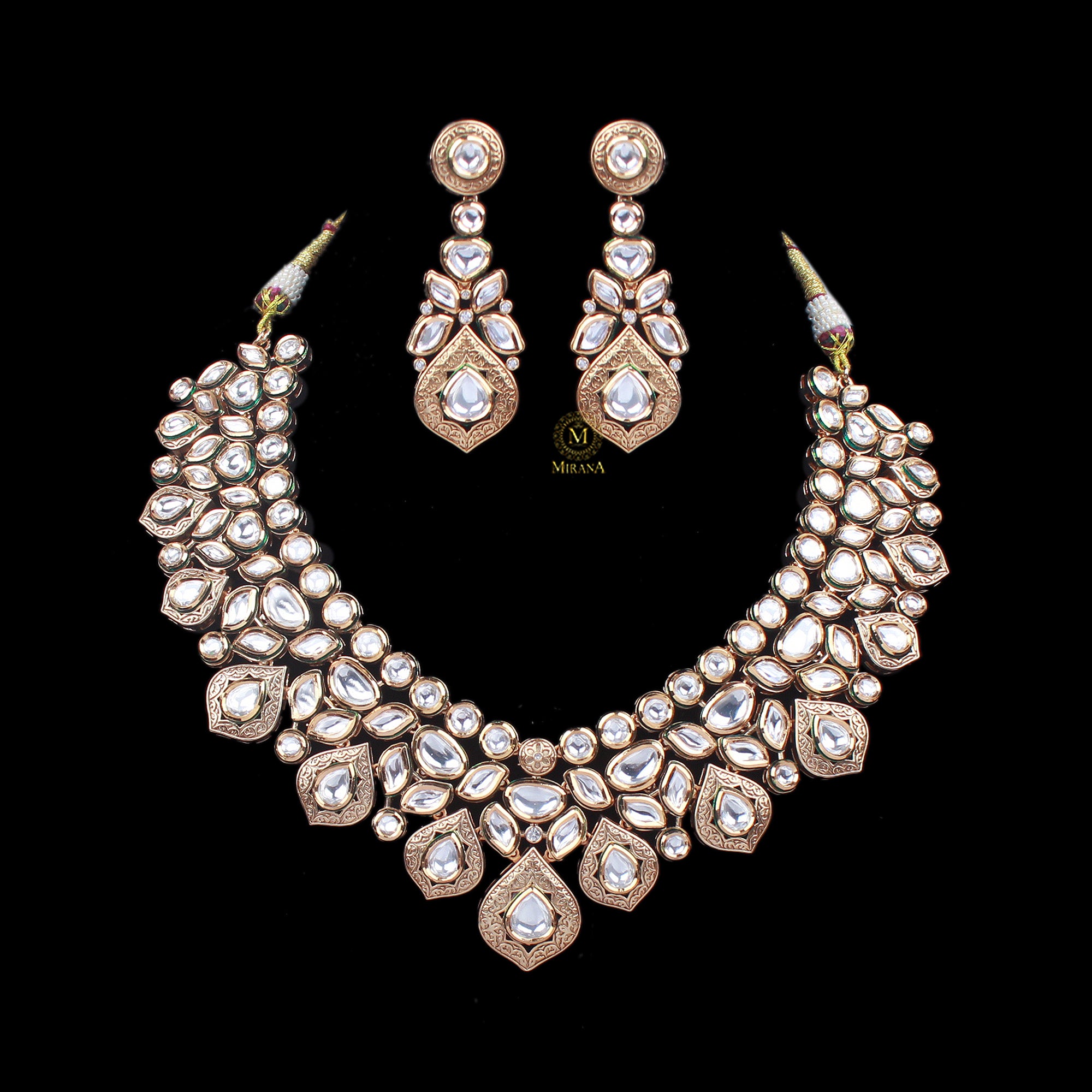 Jaanshi Polki Designer Necklace Set