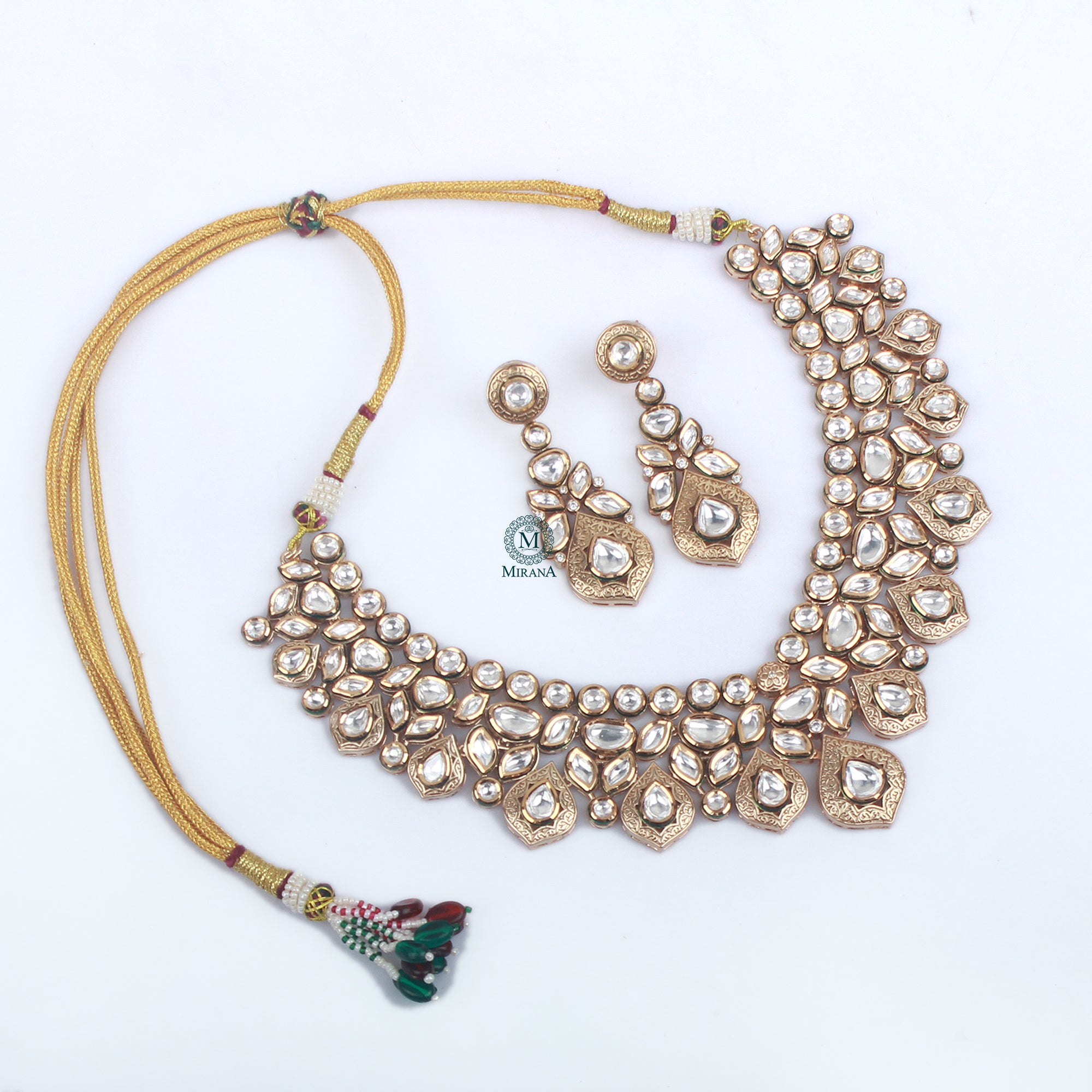 Jaanshi Polki Designer Necklace Set
