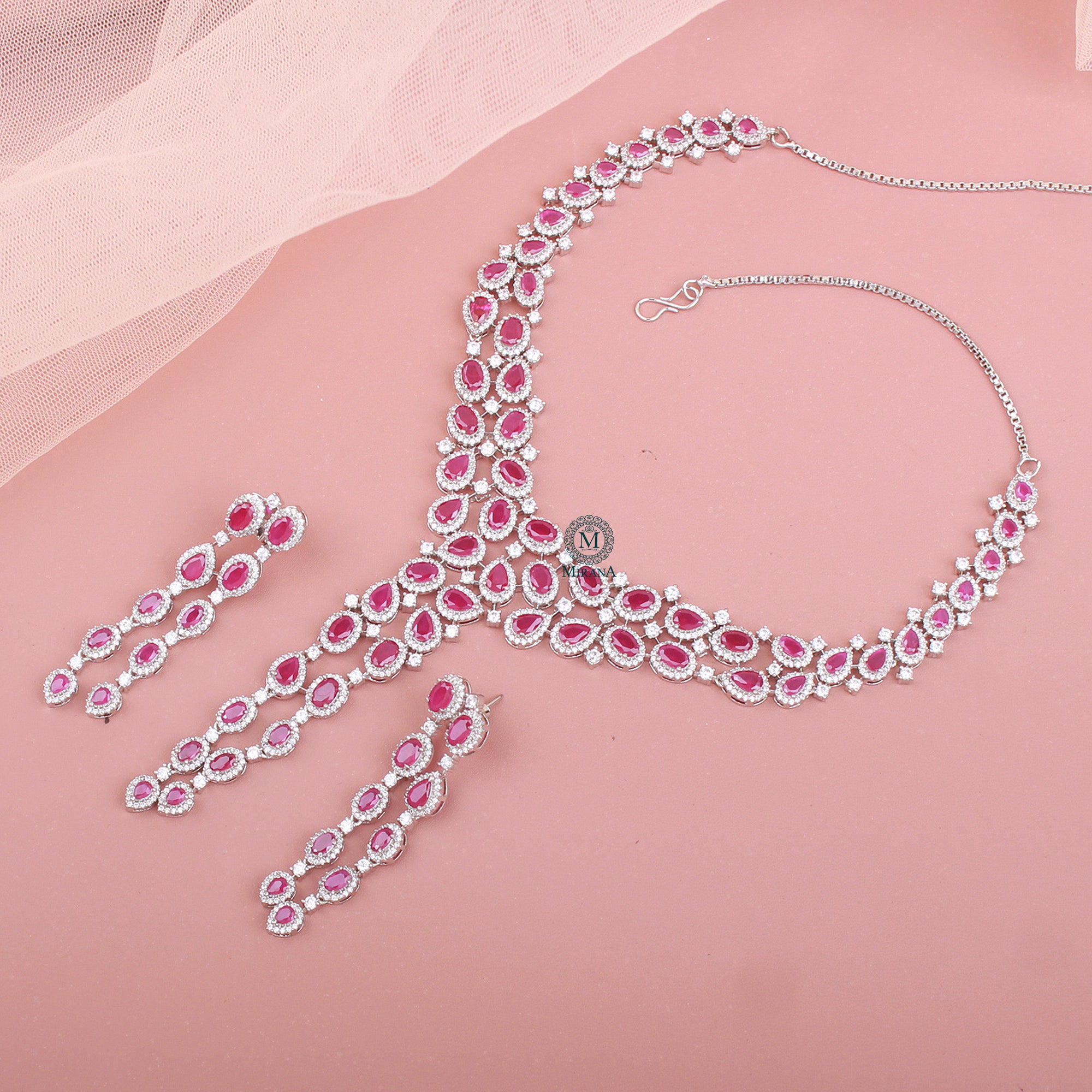 Feria Colored Designer Necklace Set