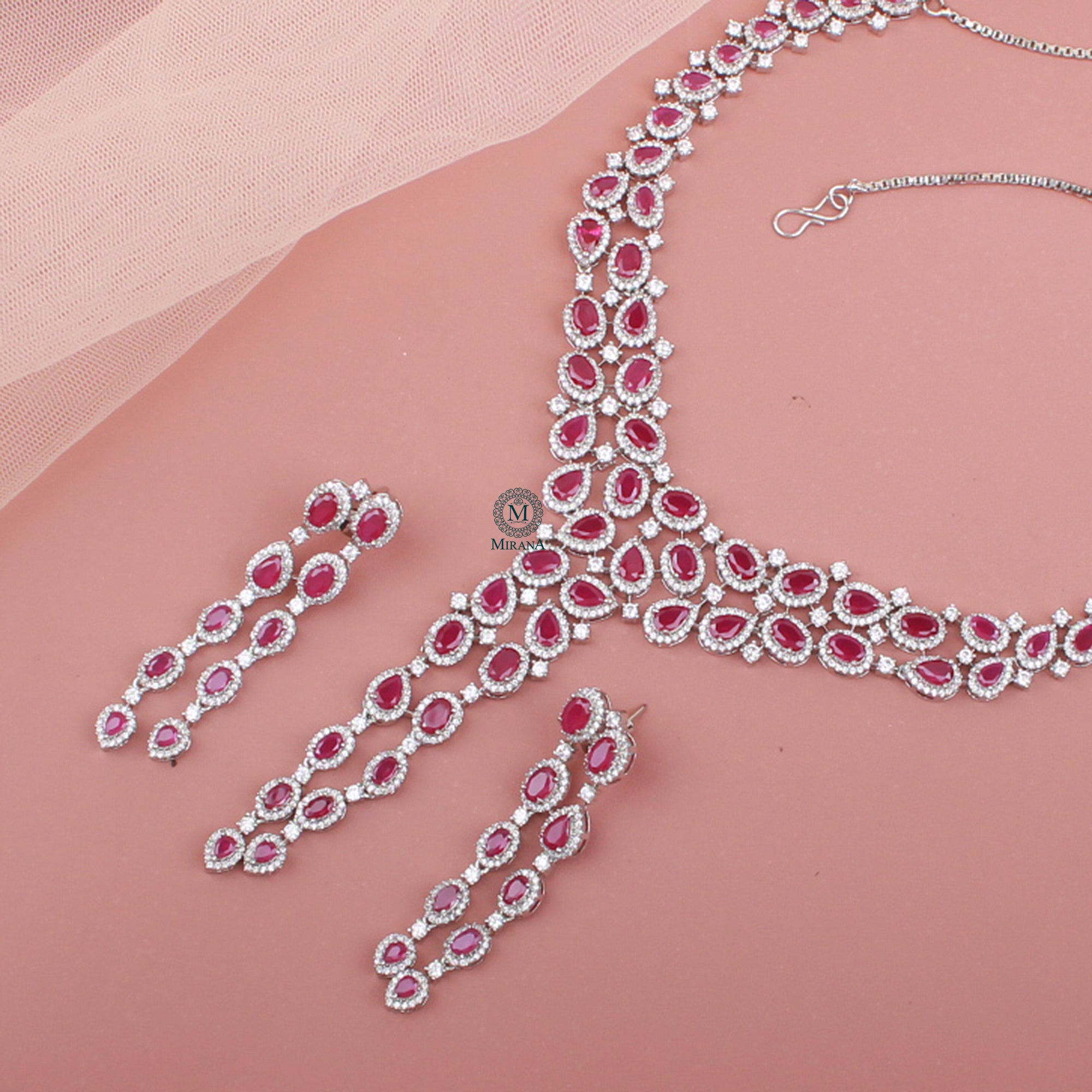Feria Colored Designer Necklace Set
