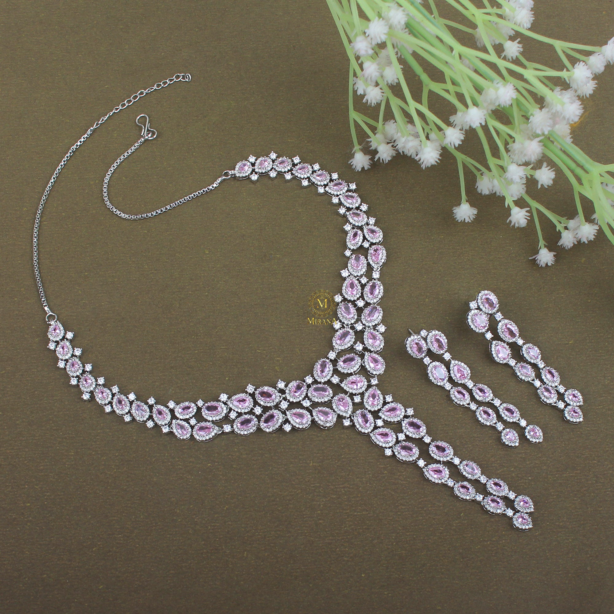 Feria Colored Designer Necklace Set