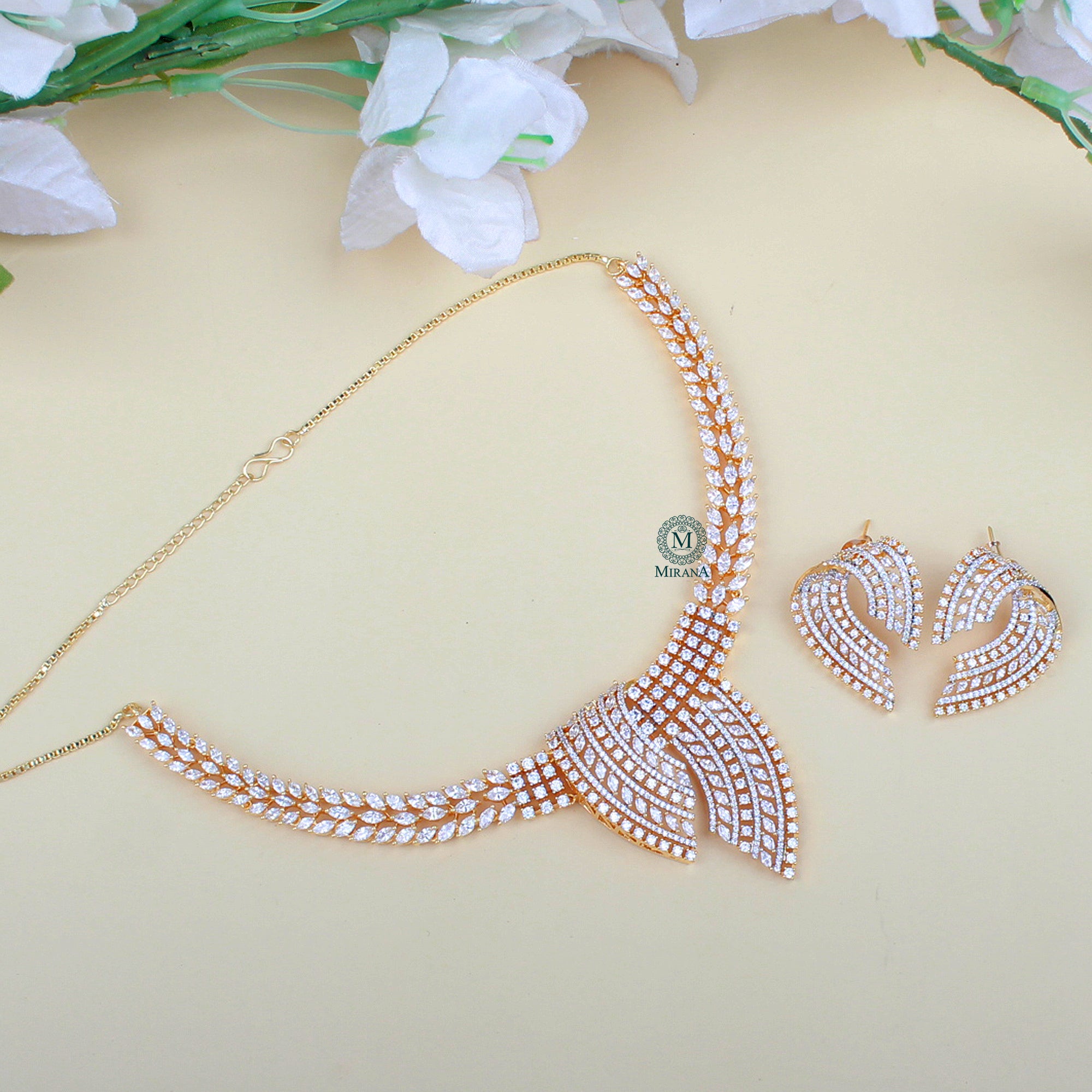 Noah CZ Designer Necklace Set