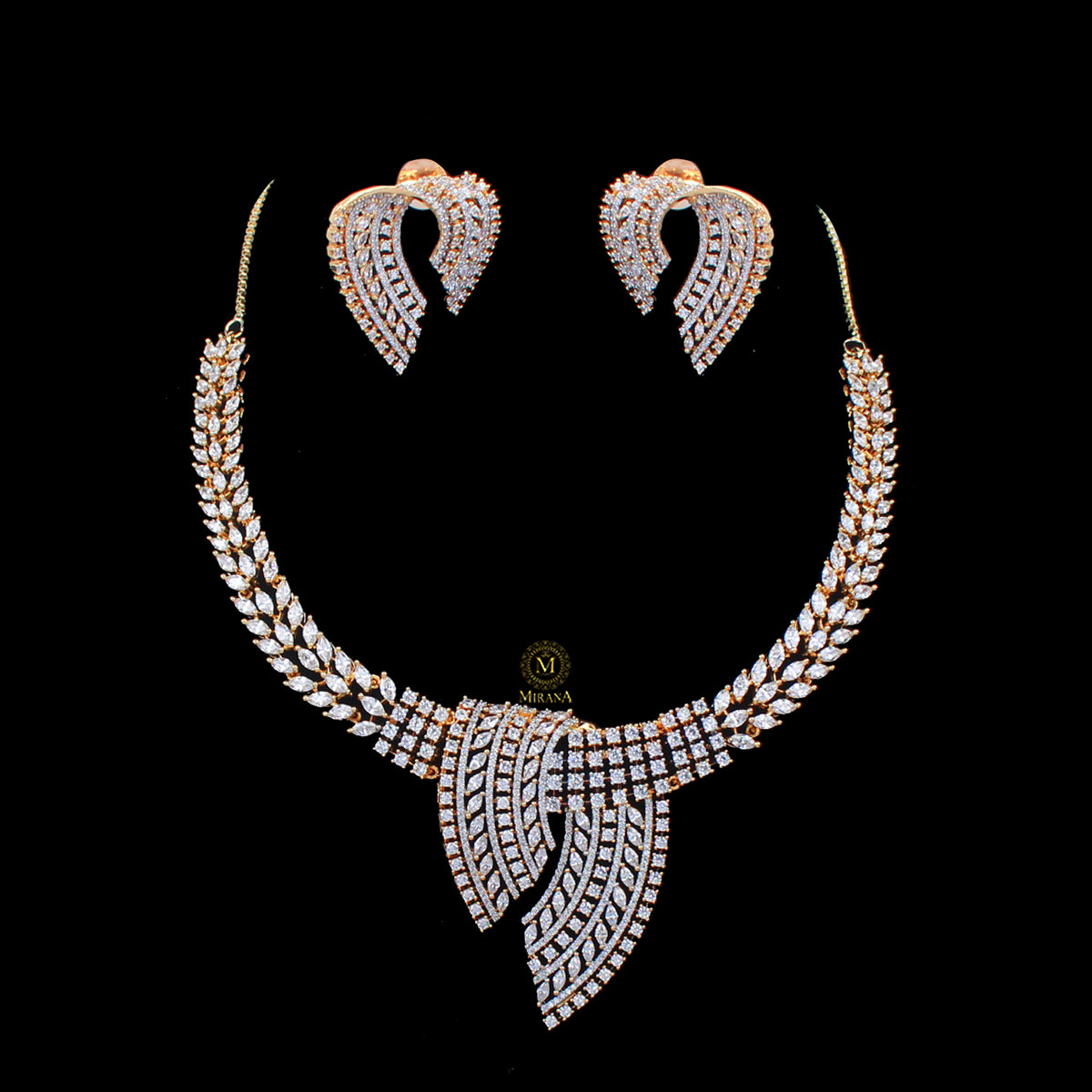 Noah CZ Designer Necklace Set