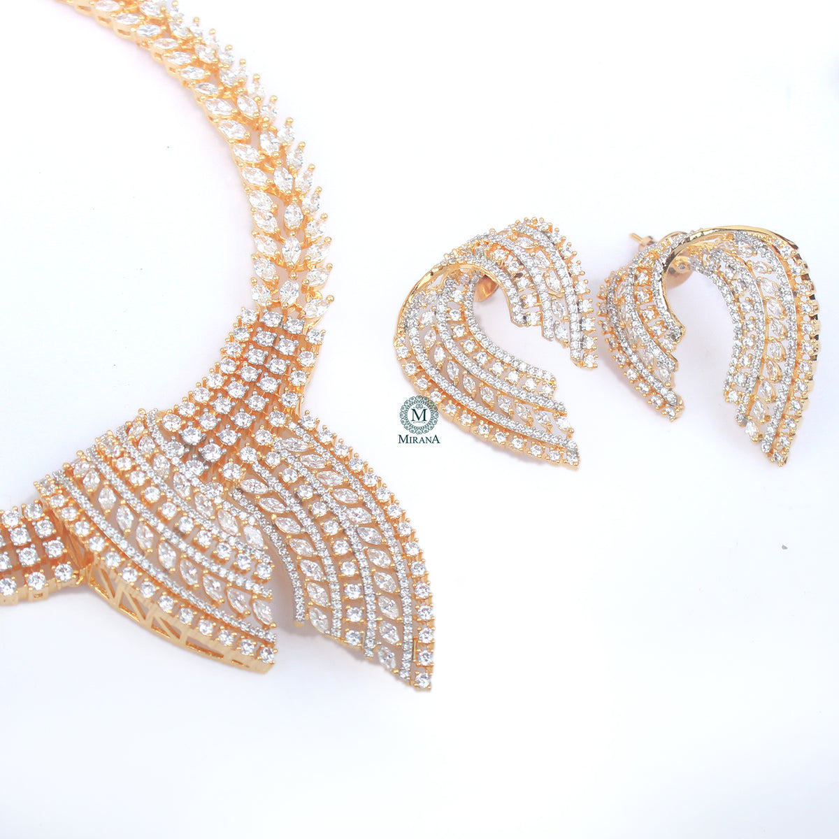 Noah CZ Designer Necklace Set