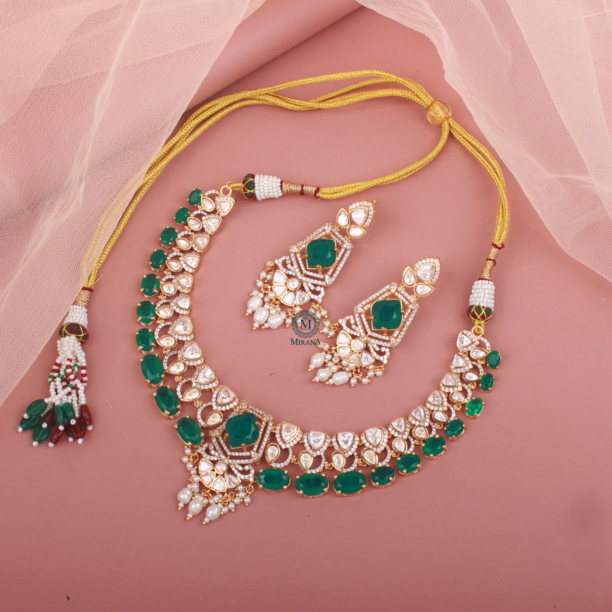 Avanika Moissanite Designer Necklace Set