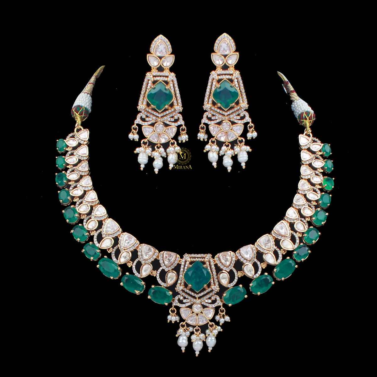 Avanika Moissanite Designer Necklace Set