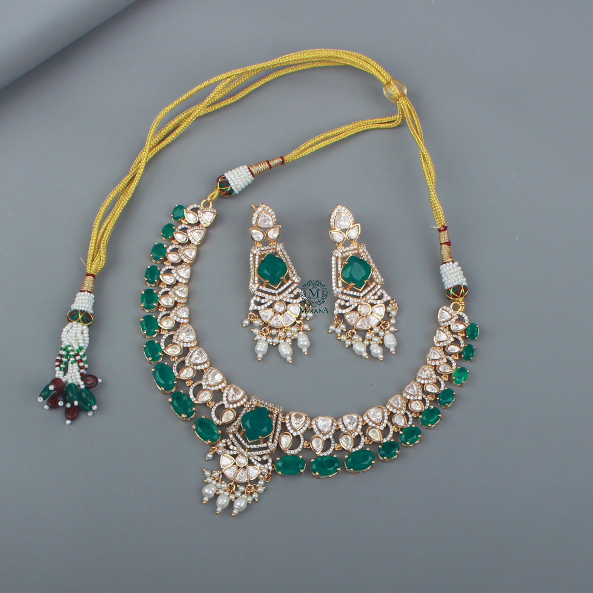 Avanika Moissanite Designer Necklace Set