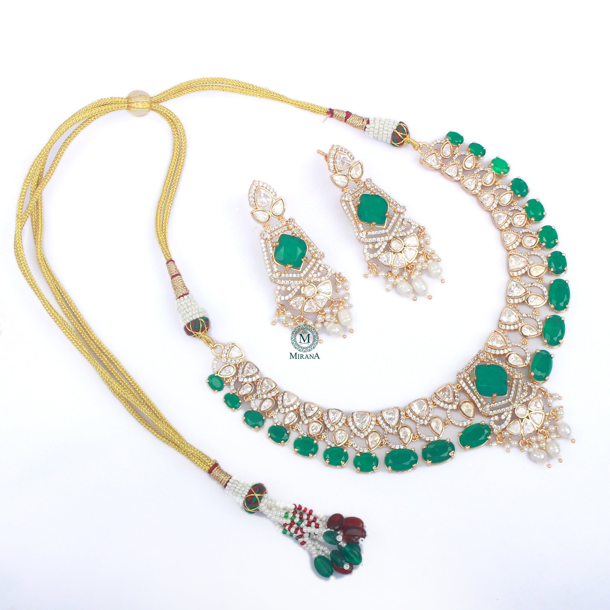 Avanika Moissanite Designer Necklace Set