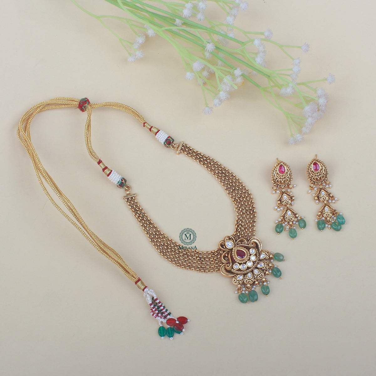 Dhriti Antique Designer Necklace Set