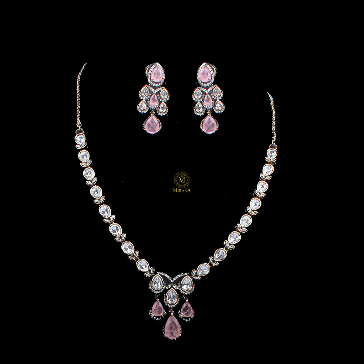 Fiza Pastel Polki Designer Necklace Set